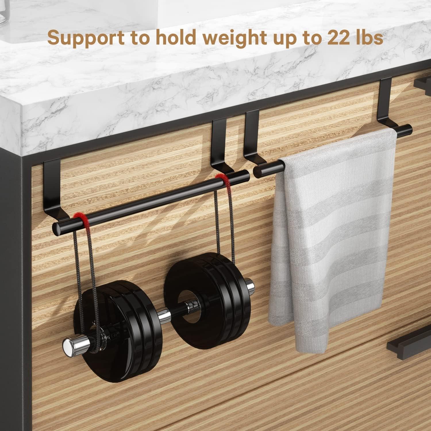 Stainless Steel Over Door Double Towel Rack Bar Holders