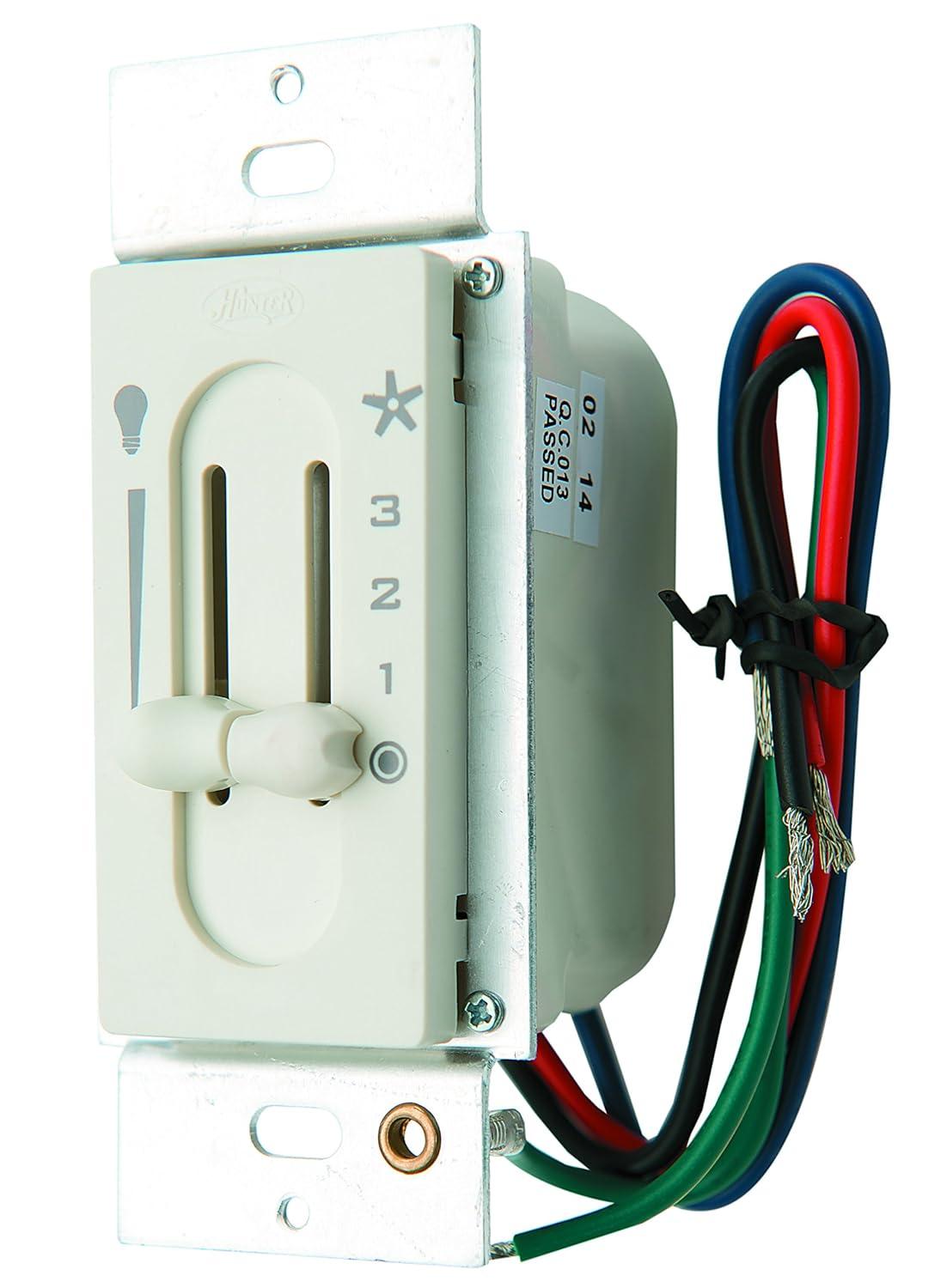 Hunter Fan Dual Slide Light and Ceiling Fan Wall Control