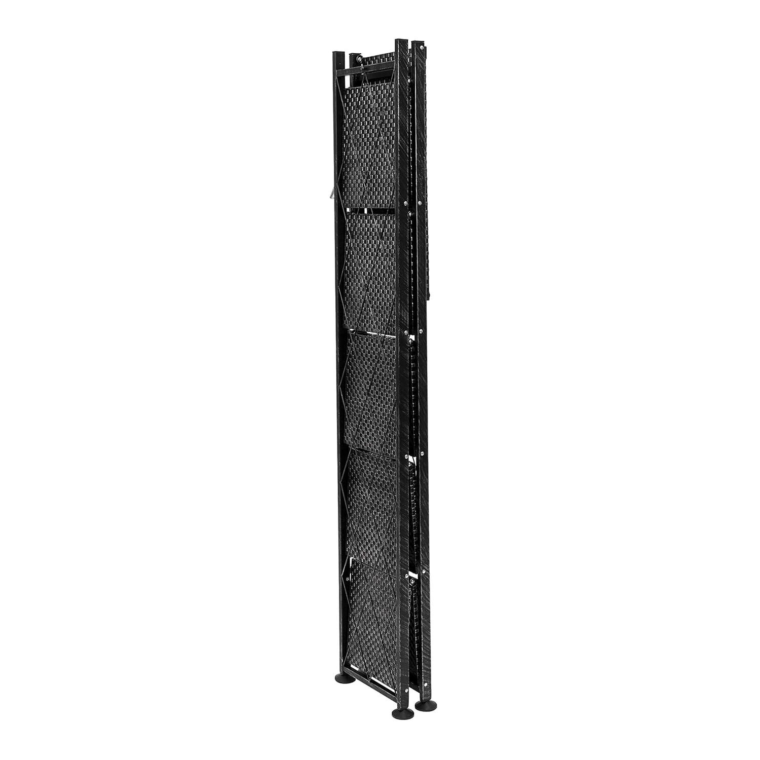 Origami Foldable 6-Shelf Classic Stamped Steel Bookcase