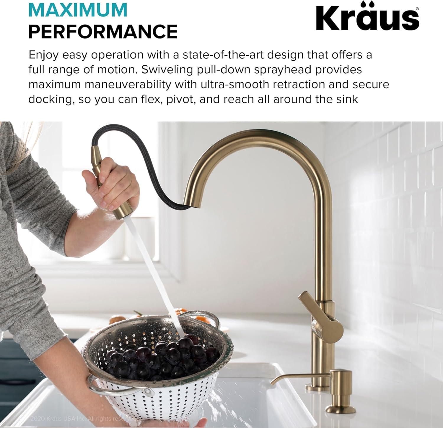 KRAUS Oletto Single Handle Pull Down Kitchen Faucet