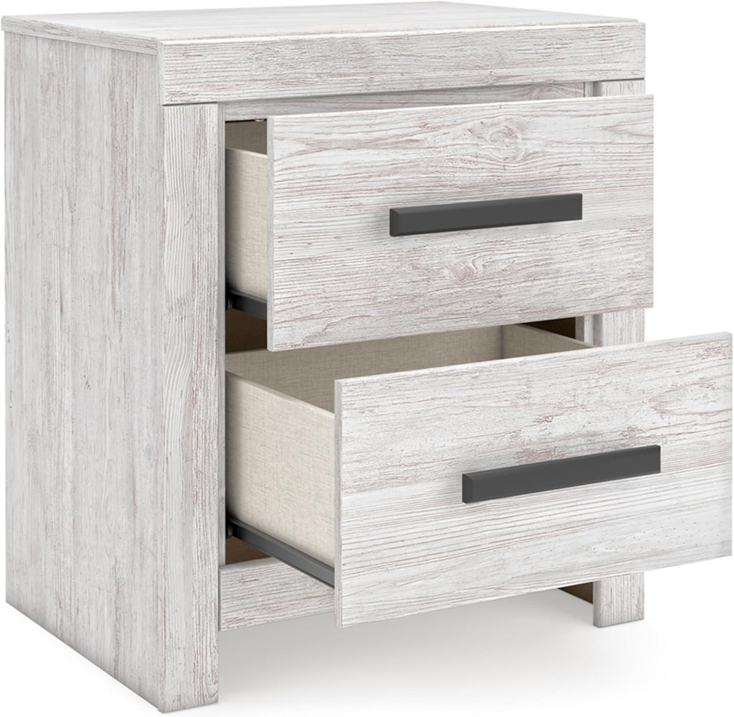 Signature Design by Ashley Cayboni 2 Drawer Nightstand, Whitewash