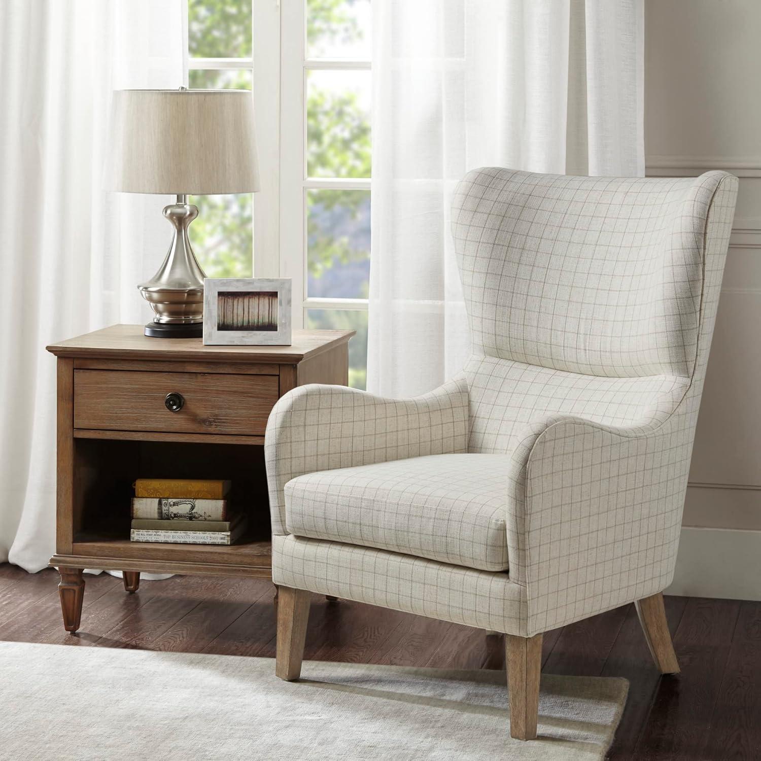 Aria Swoop Upholstered Wing Chair