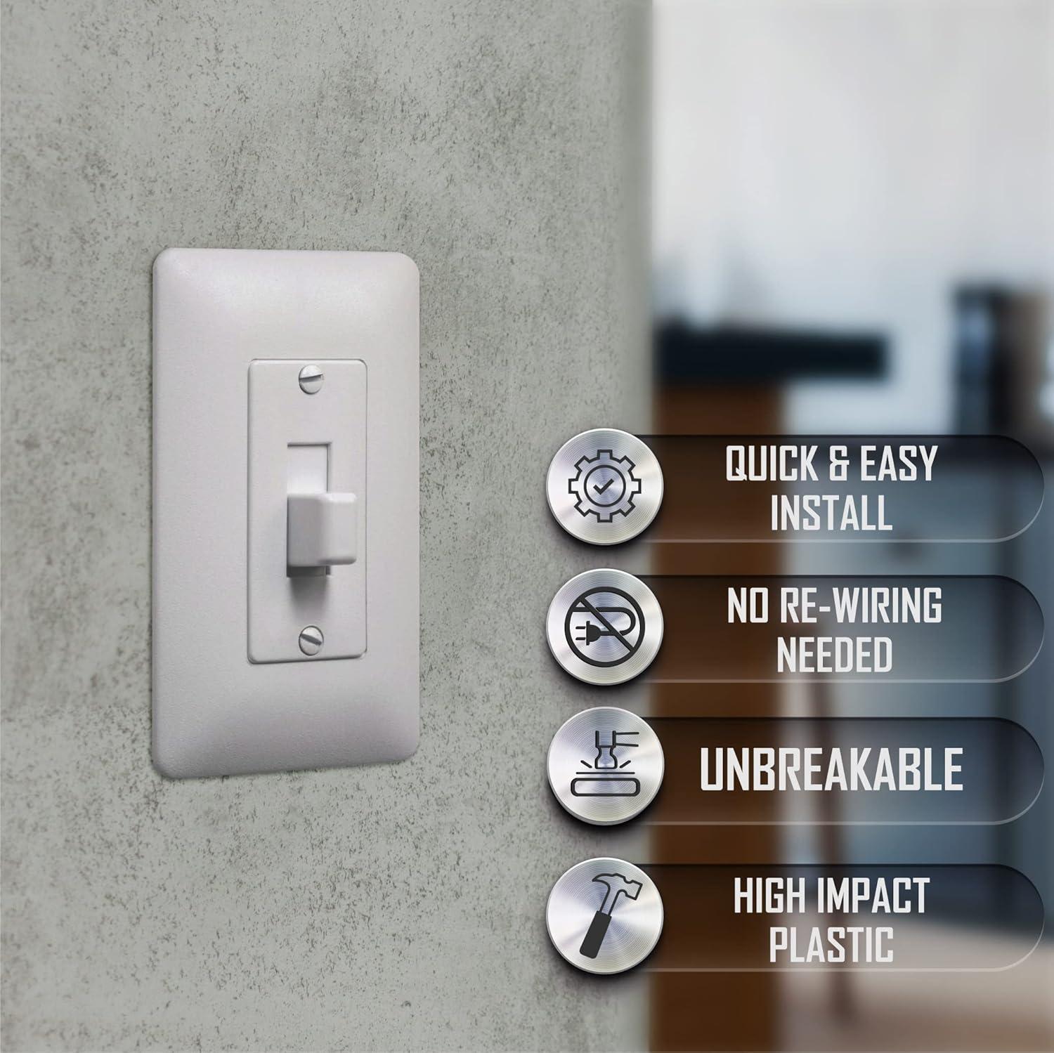 White 1-Gang Toggle Switch Wall Plate