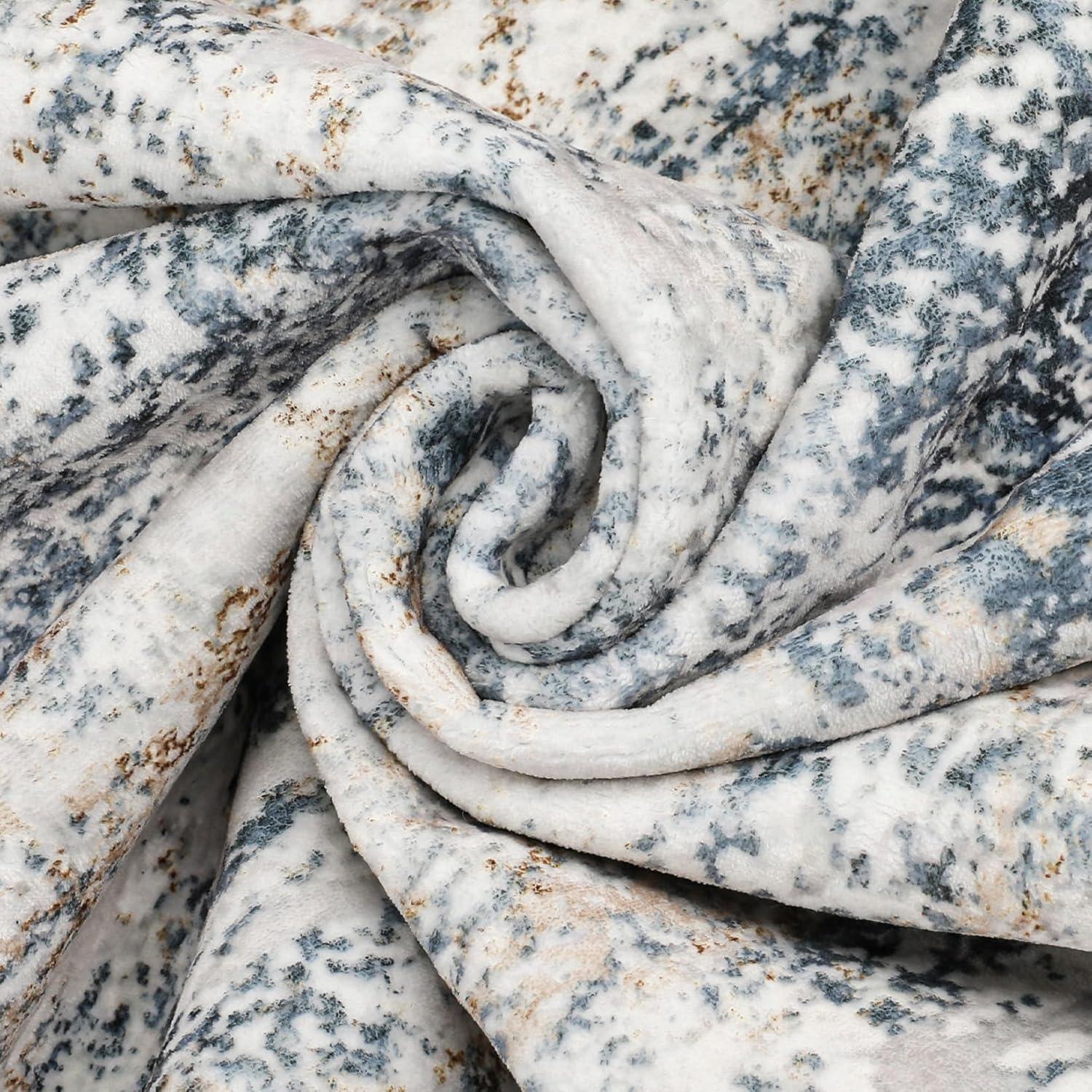 Area Rug Living Room Rugs - 5x7 Abstract Large Soft Indoor Washable Rug Neutral Modern Low Pile Carpet for Bedroom Dining Room Farmhouse Home Office - Beige Blue