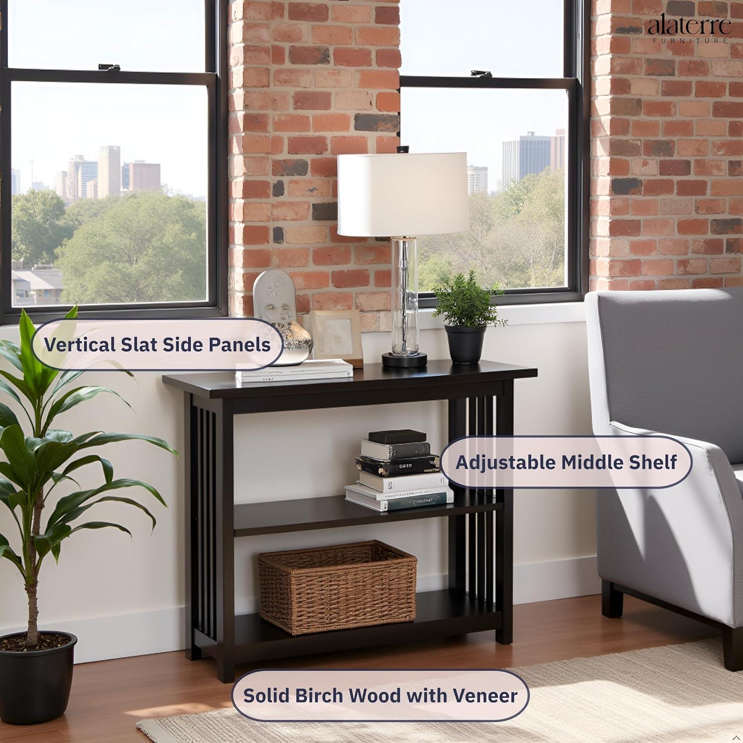 Alaterre Artisan Under Window Bookshelf, Espresso