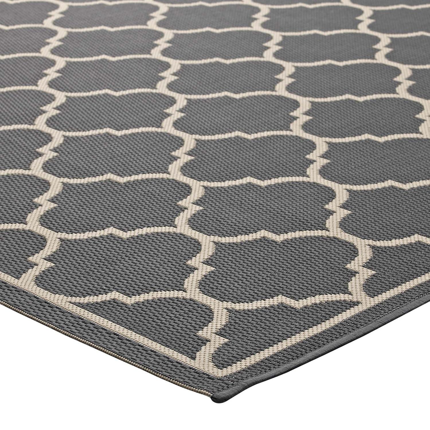 Modway Modway Avena Moroccan Quatrefoil Trellis Indoor and Outdoor Area Rug