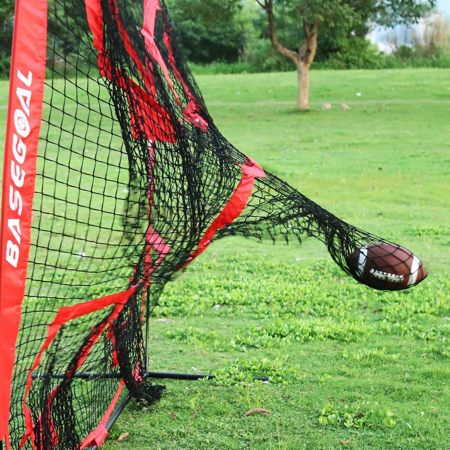Football Nets for Throwing,Football Target,Quarterback Training Equipment with 5 Target Pockets for Improving Football Accuracy Throwing-8 x 8 ft or 7 x 7 ft Nets
