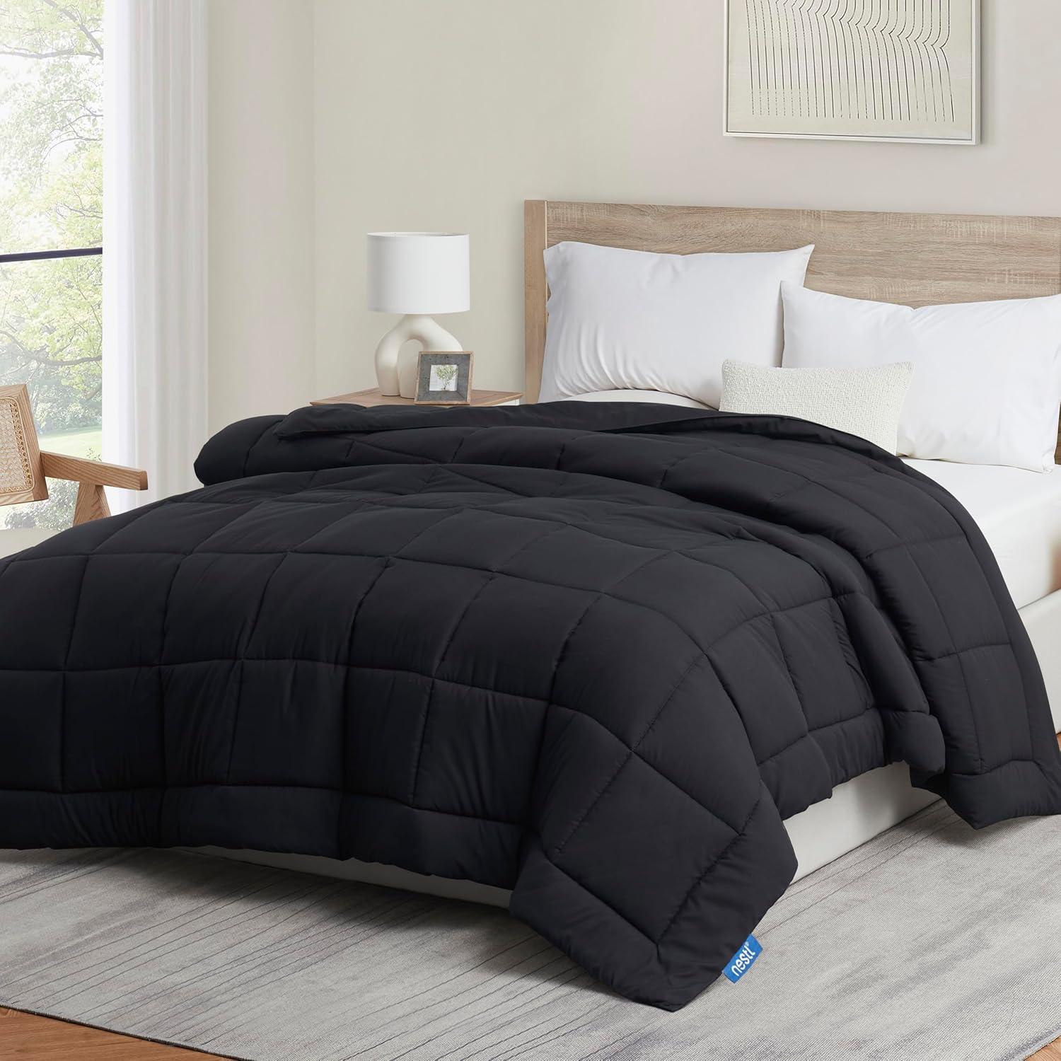 Nestl All Season Solid Lightweight Down Alternative Reversible Comforter