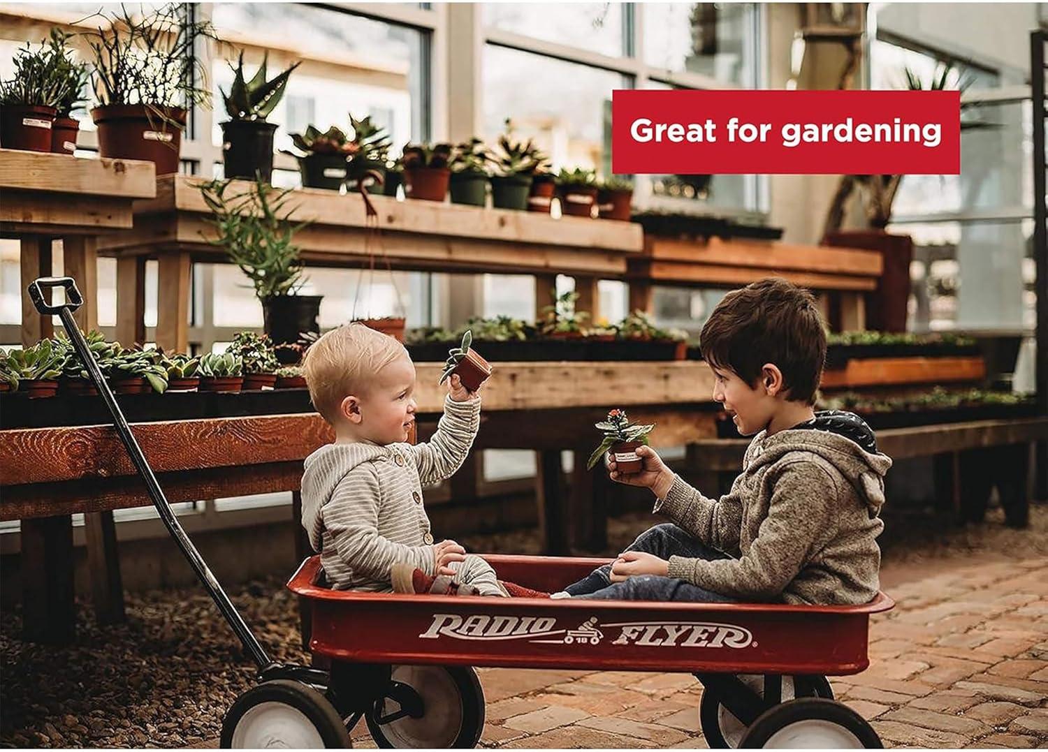 Radio Flyer Full-Size All-Terrain Steel and Wood Pull Food & Drink Server