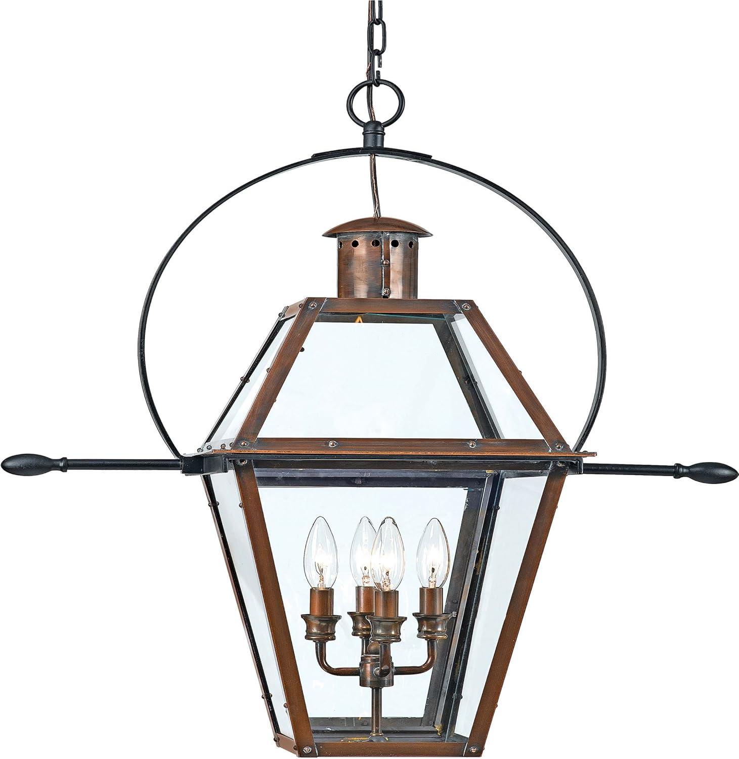 Quoizel Lighting Rue De Royal 4 - Light Pendant in  Aged Copper