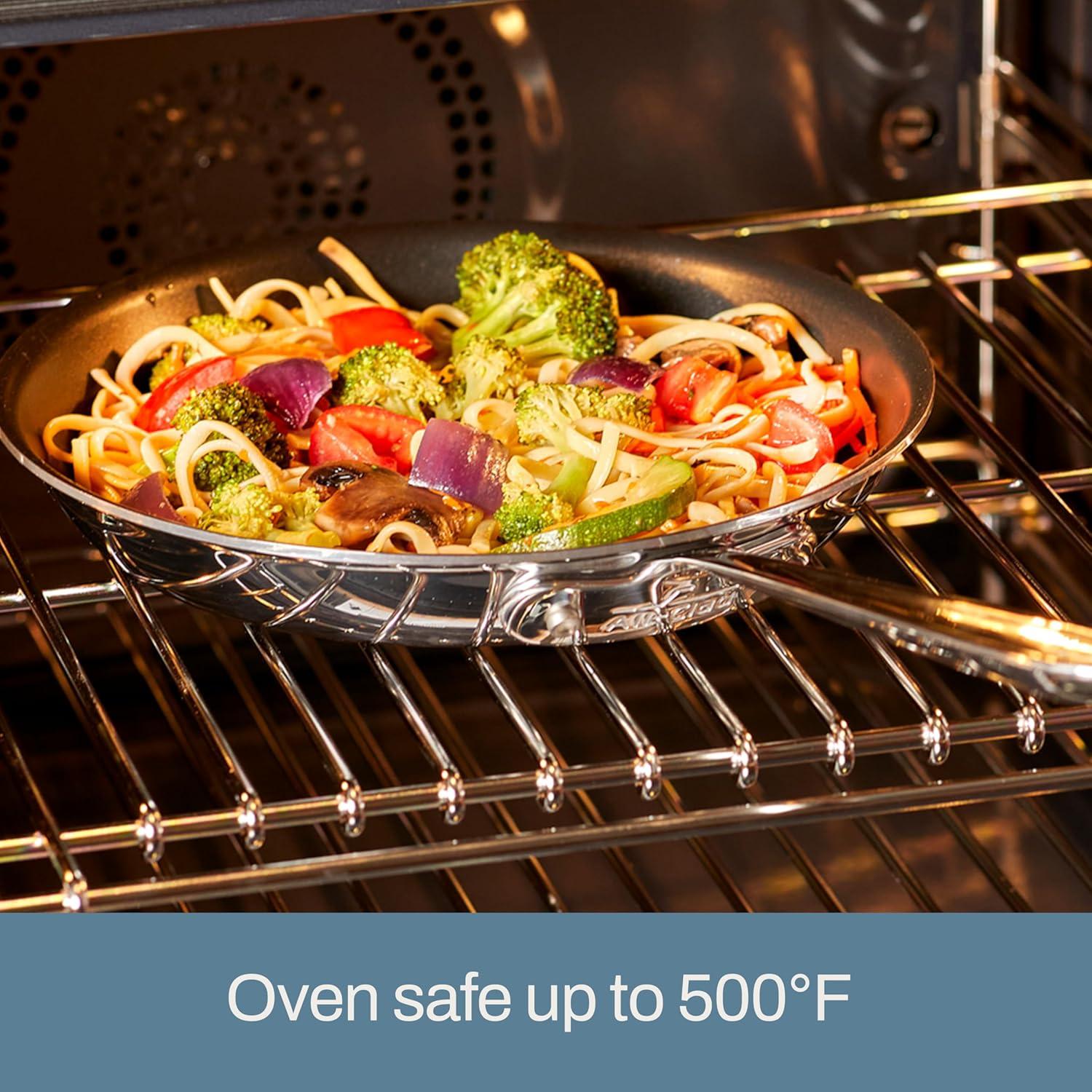 8-Inch Stainless Steel Nonstick Fry Pan with Aluminum Core