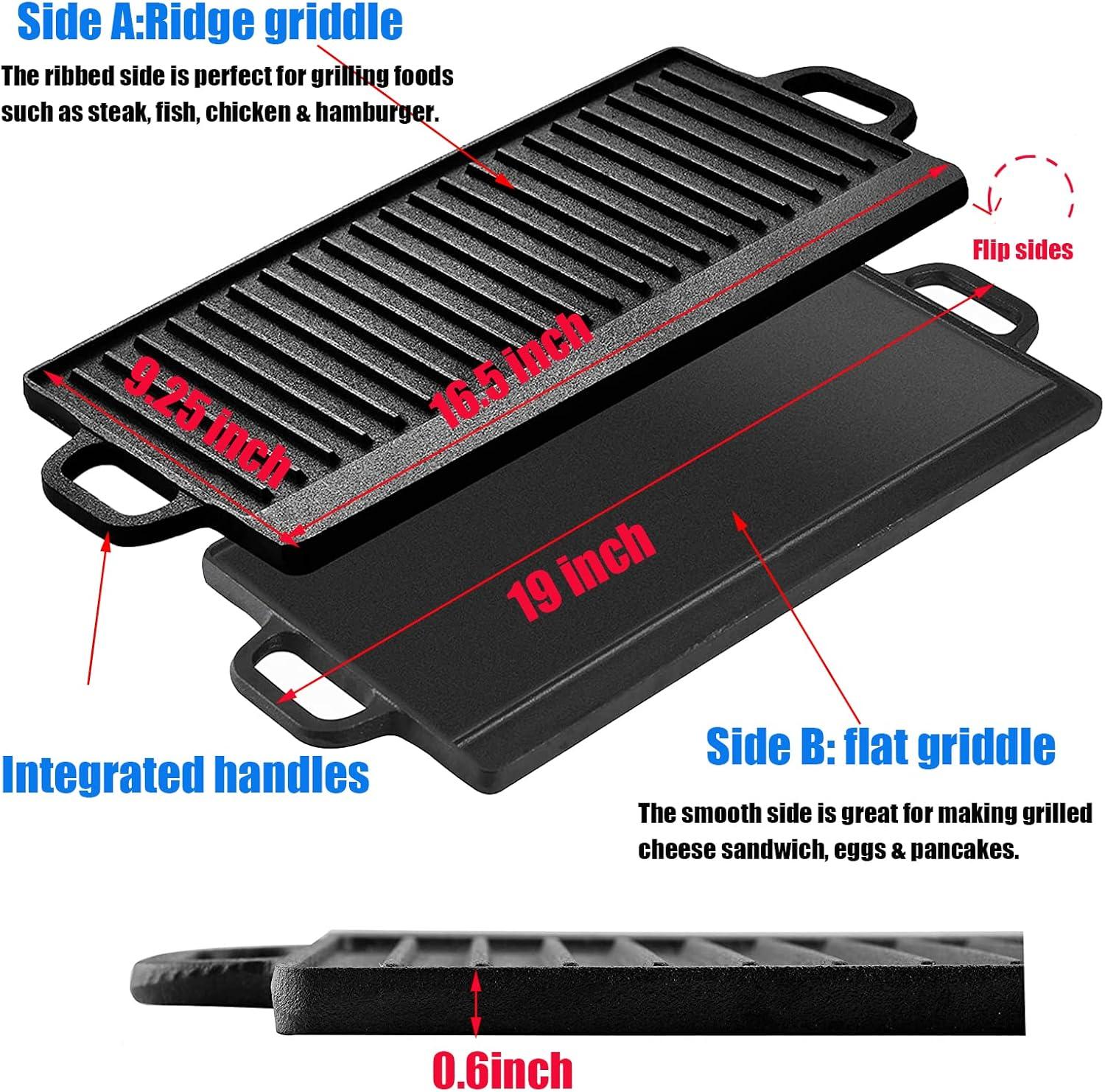 34 Inch Stainless Steel 5 Burner Gas Cooktop with Griddle