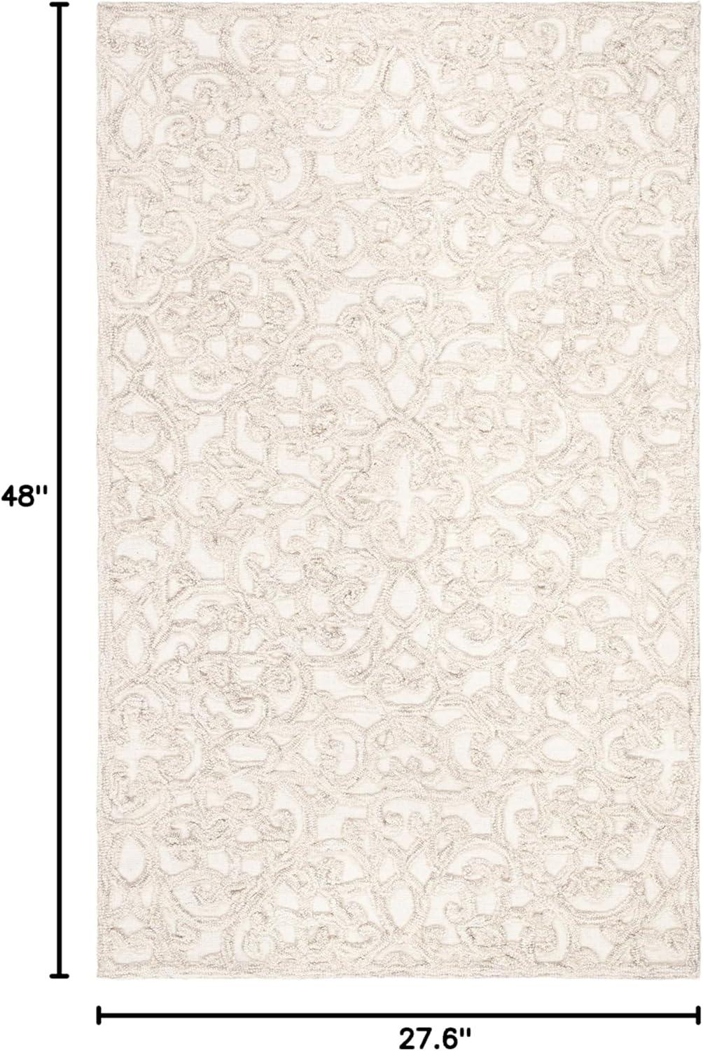 Trace TRC103 Hand Tufted Accent Rug - Camel/Ivory - 2'3"x4' - Safavieh.