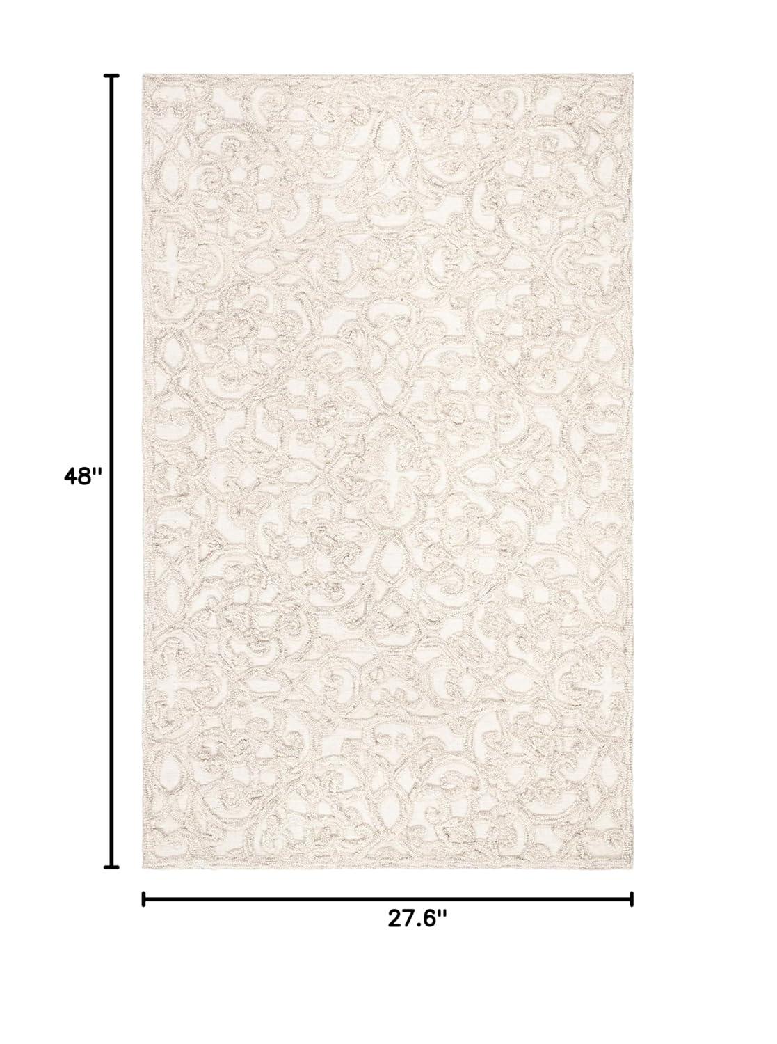 Trace TRC103 Hand Tufted Accent Rug - Camel/Ivory - 2'3"x4' - Safavieh.