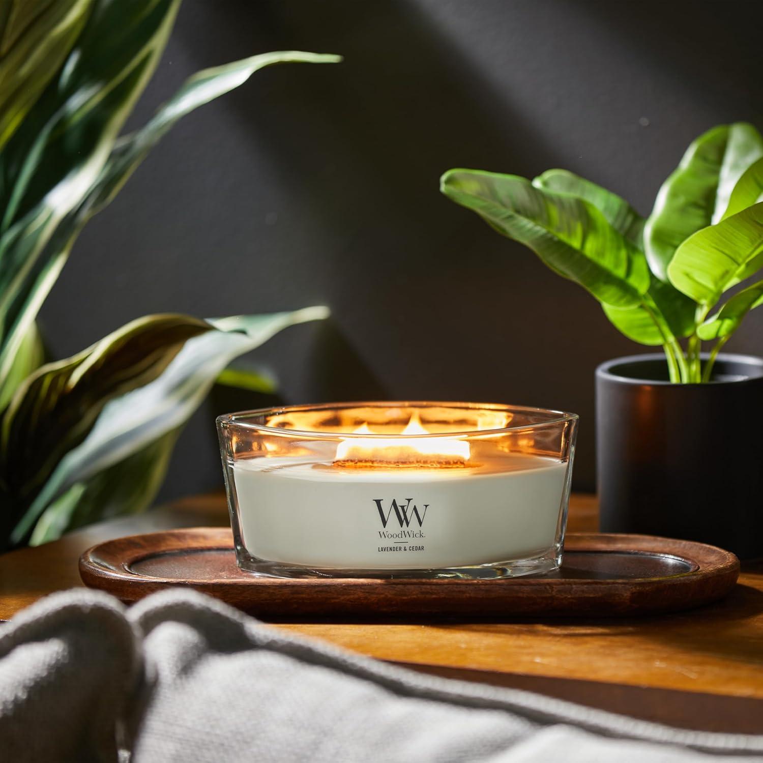 WoodWick Lavender & Cedar - Ellipse Candle