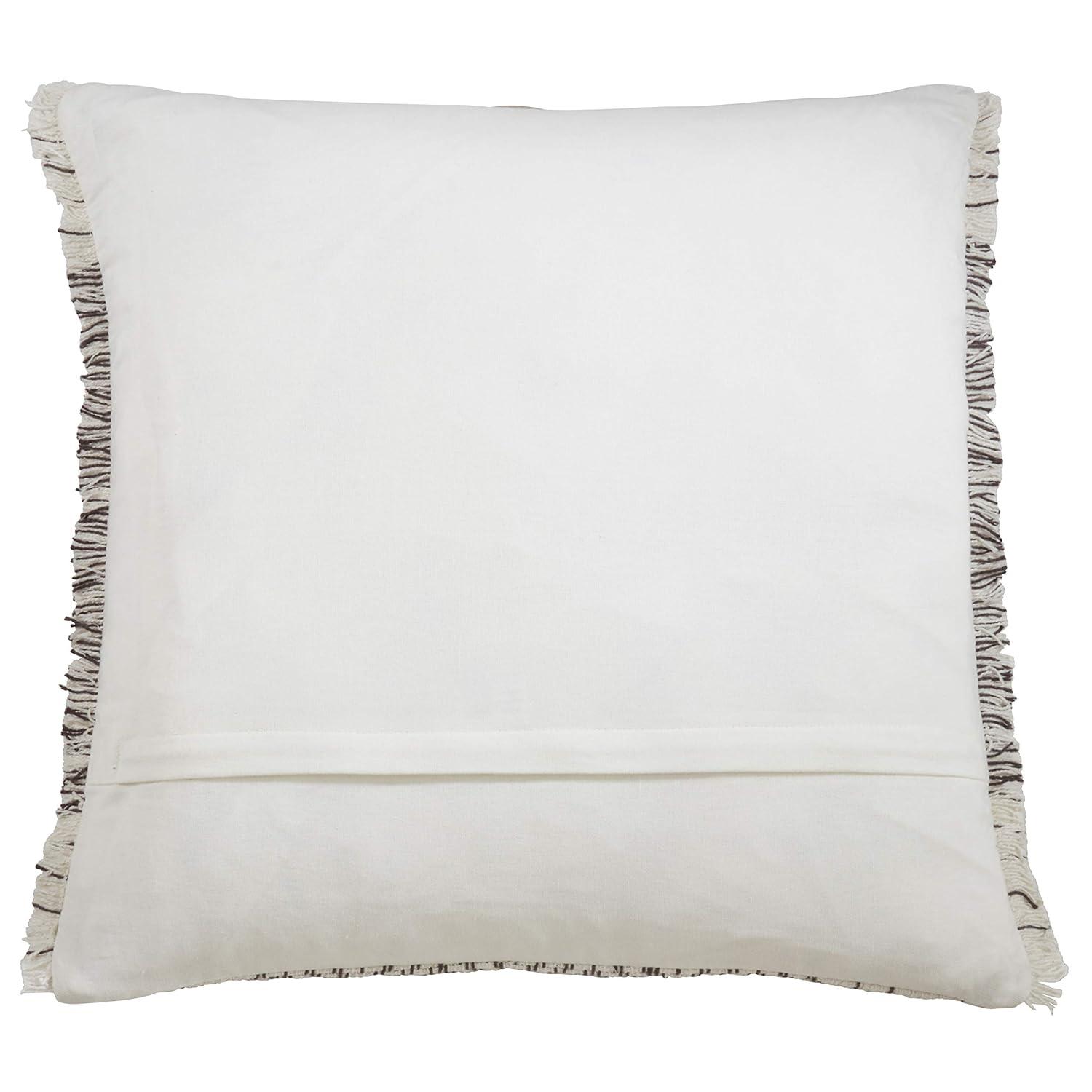 22"x22" Oversize Kantha Stitch Striped Poly Filled Square Throw Pillow Gray - Saro Lifestyle