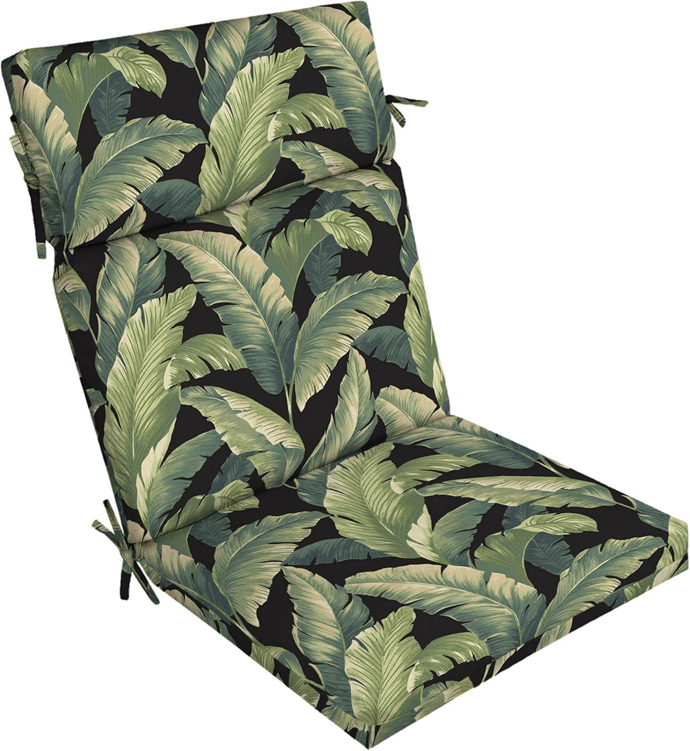 Arden Selections Outdoor Chair Cushion, 21 x 20, Water Repellent, Fade Resistant 21 x 20, Onyx Cebu