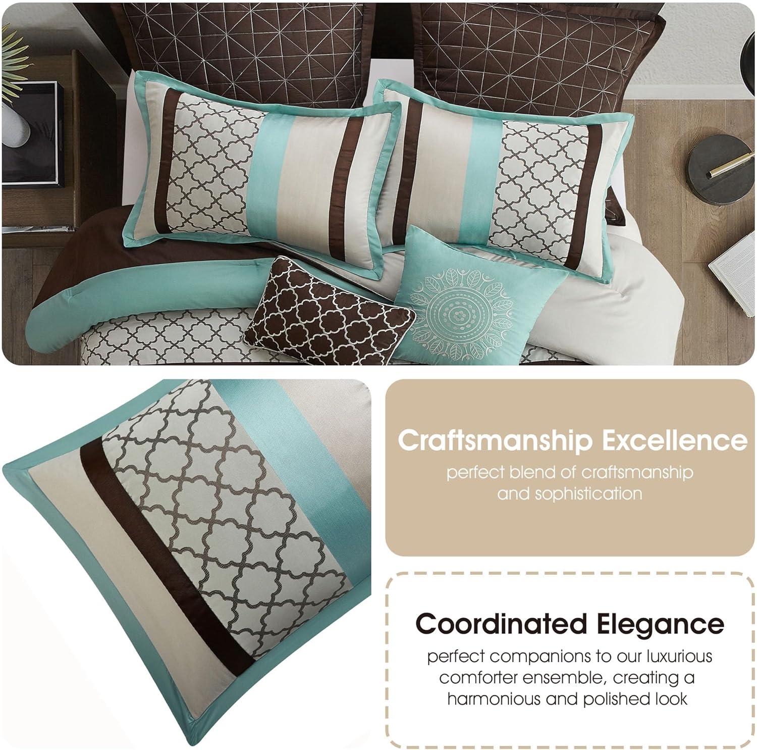 Nanshing America, Inc Avalon Microfiber Modern & Contemporary 8 Piece Comforter Set