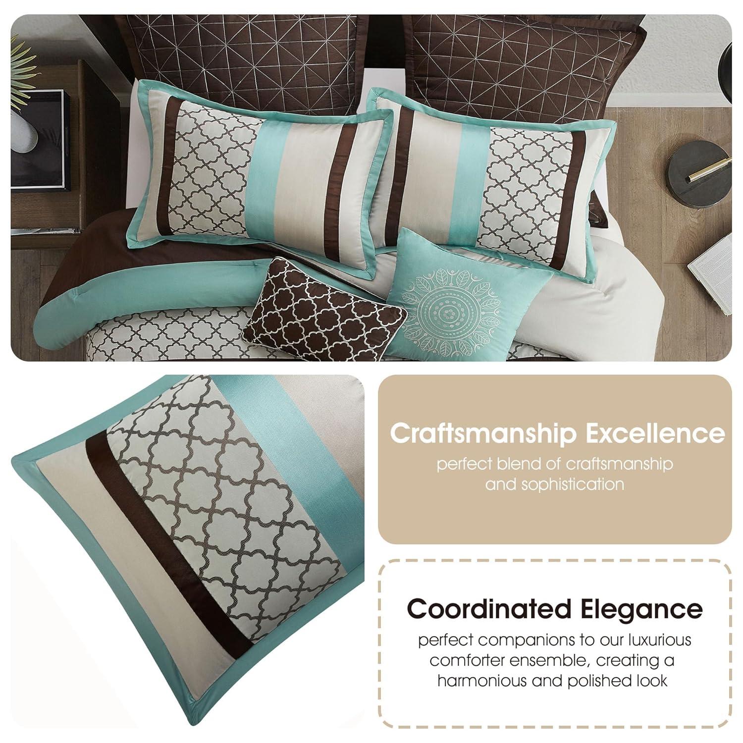 Nanshing America, Inc Avalon Microfiber Modern & Contemporary 8 Piece Comforter Set