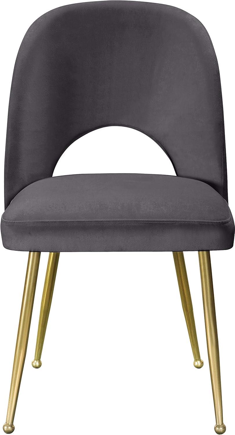 Meridian Furniture Logan Gray Velvet Dining Chair (Set of 2)