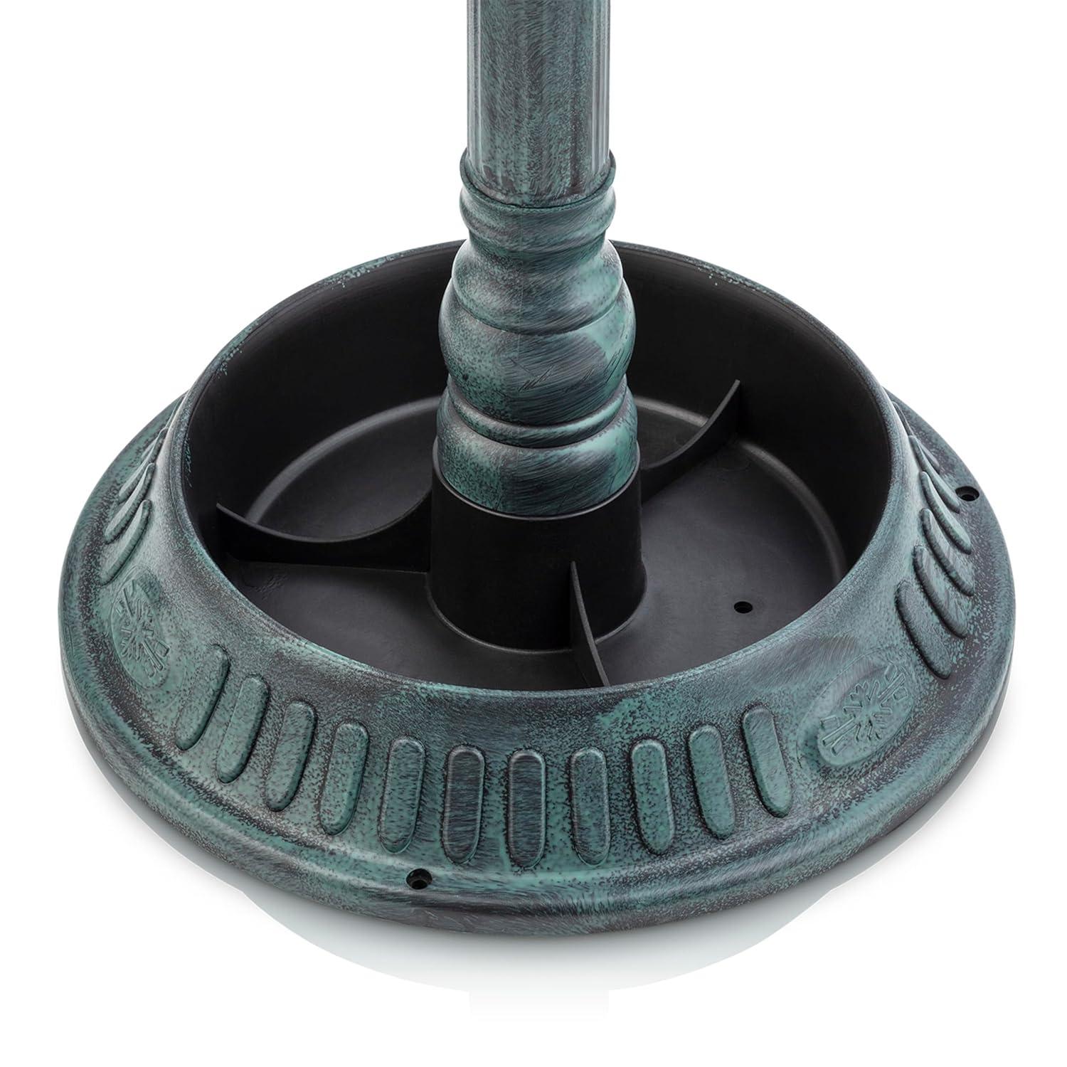 Alpine Corporation Plastic Bird Bath with Plant Adaptability, Green