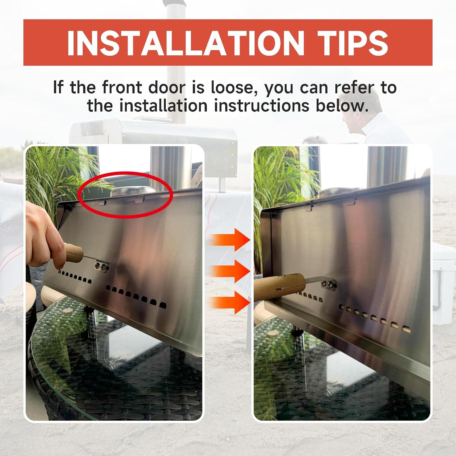 GYBER Fremont Outdoor Pizza Oven Portable 13" Stainless Steel Backyard Grill Wood Pellet and Charcoal Fired Pizza Maker for Outdoor Cooking with Pizza Stone, Built-in Thermometer, Pizza Peel