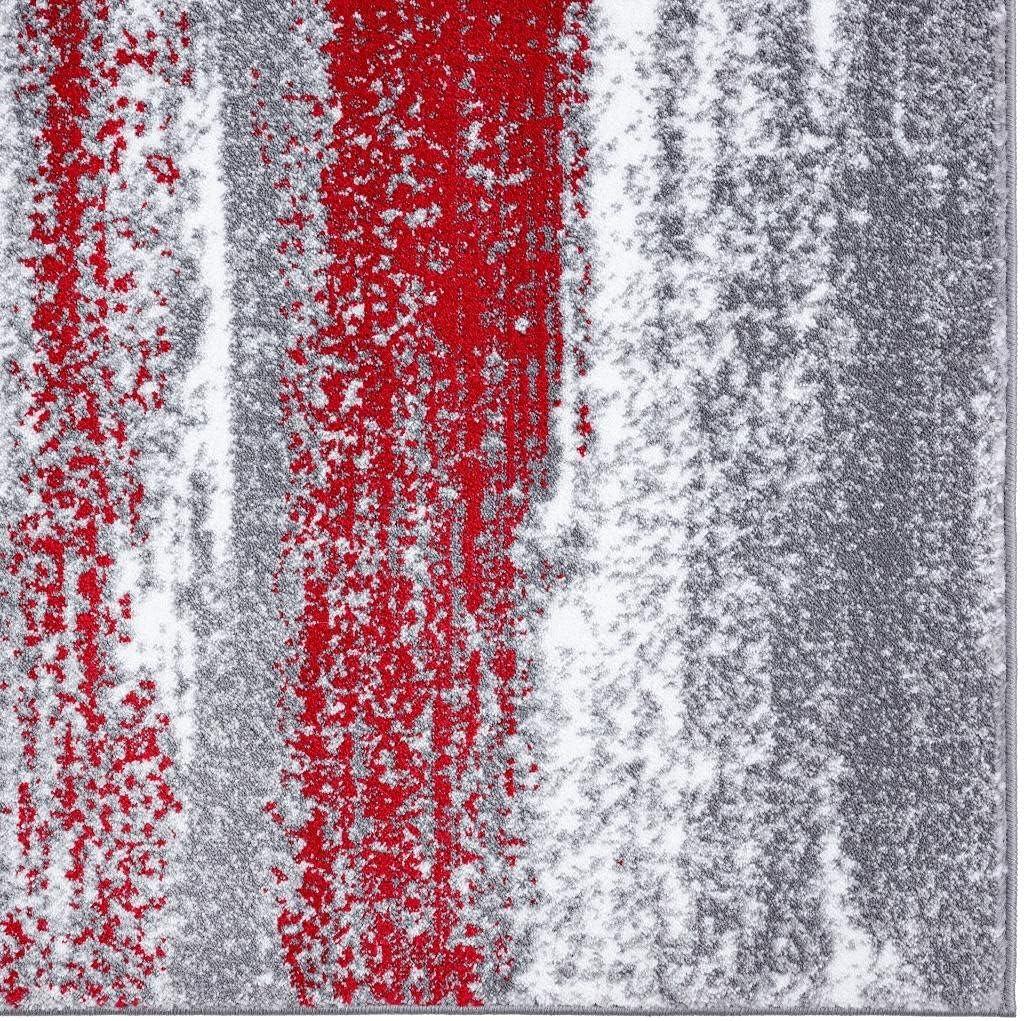 Luxe Weavers Modern Abstract Red 6x9 Area Rug