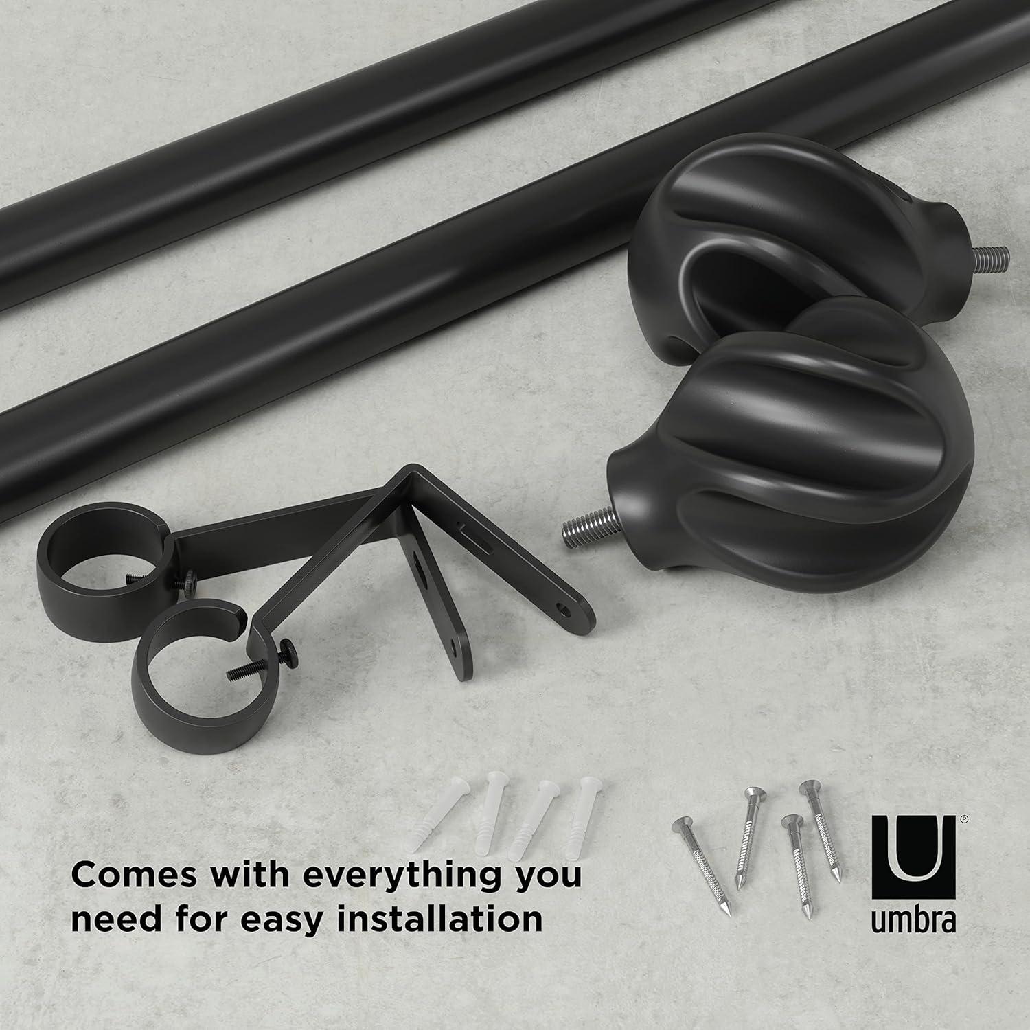 Umbra Steel Adjustable Single Curtain Rod