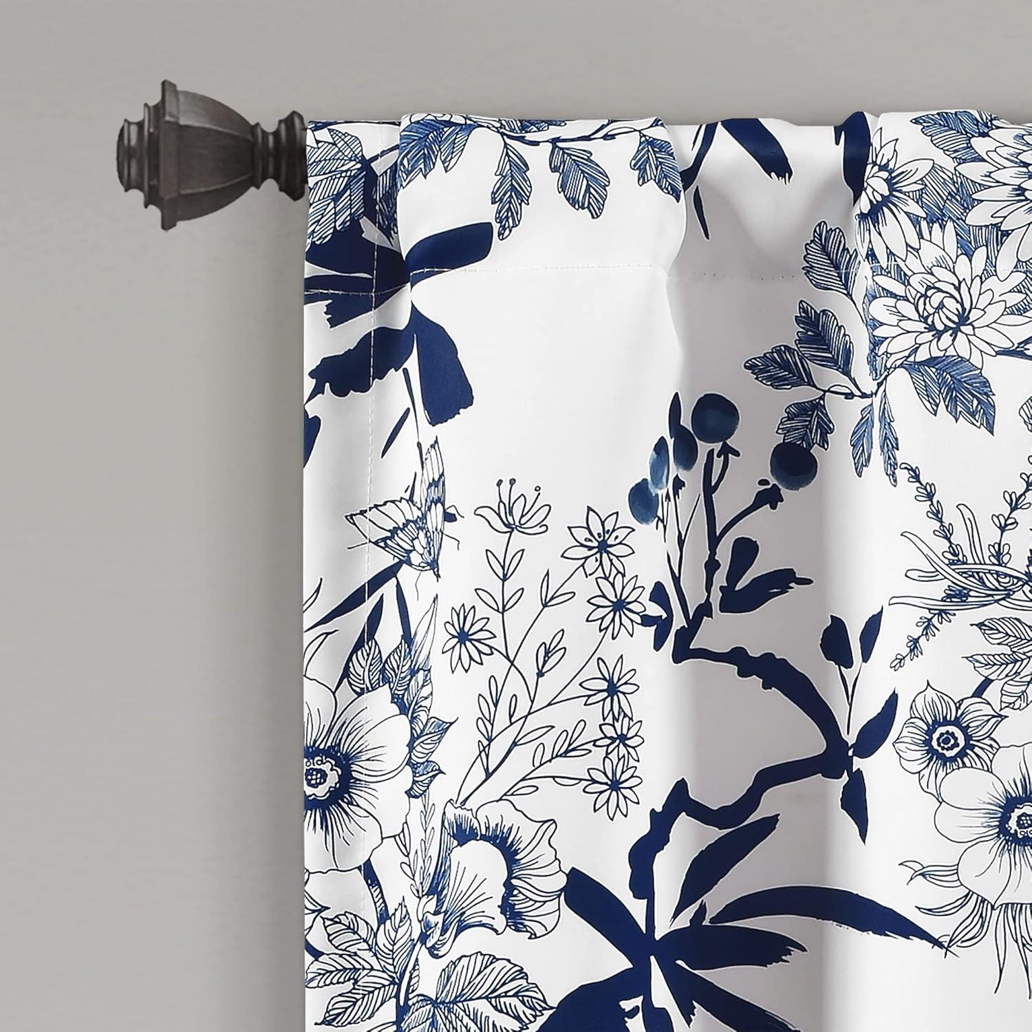 Botanical Garden Floral Tailored 52'' W Window Valance