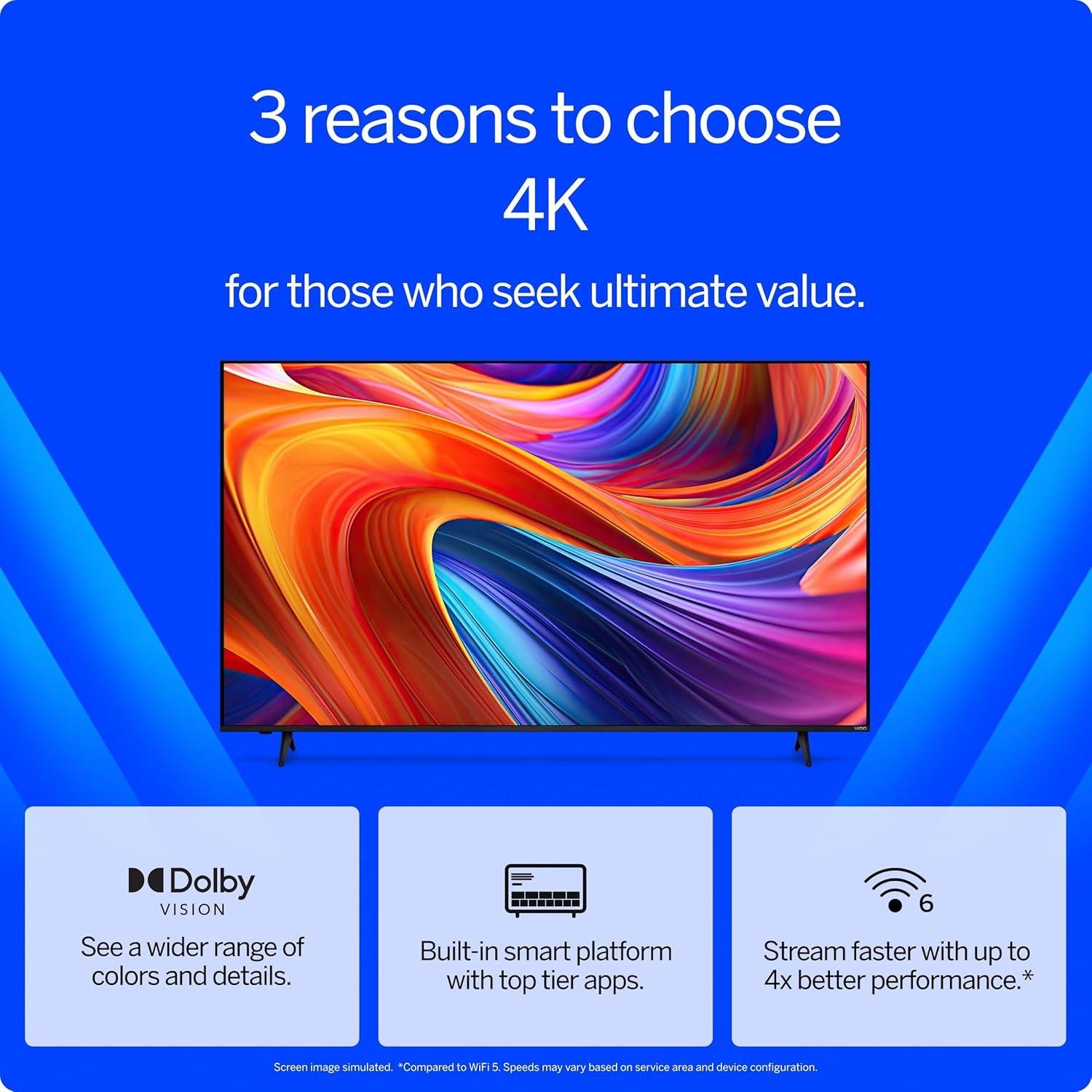 VIZIO 43" Class 4K UHD LED HDR Smart TV - V4K43M-08