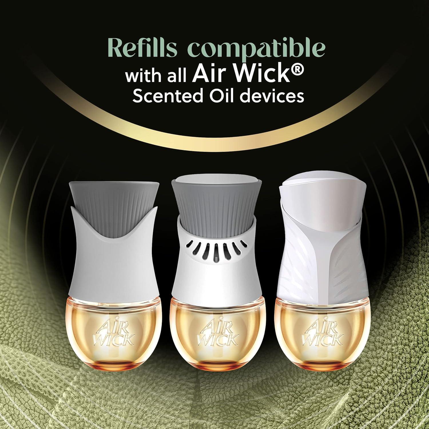 Air Wick Vibrant Plug in Scented Oil Starter Kit (Gadget + 2 Refills), White Sage & Mahogany, Air Freshener, Essential Oils