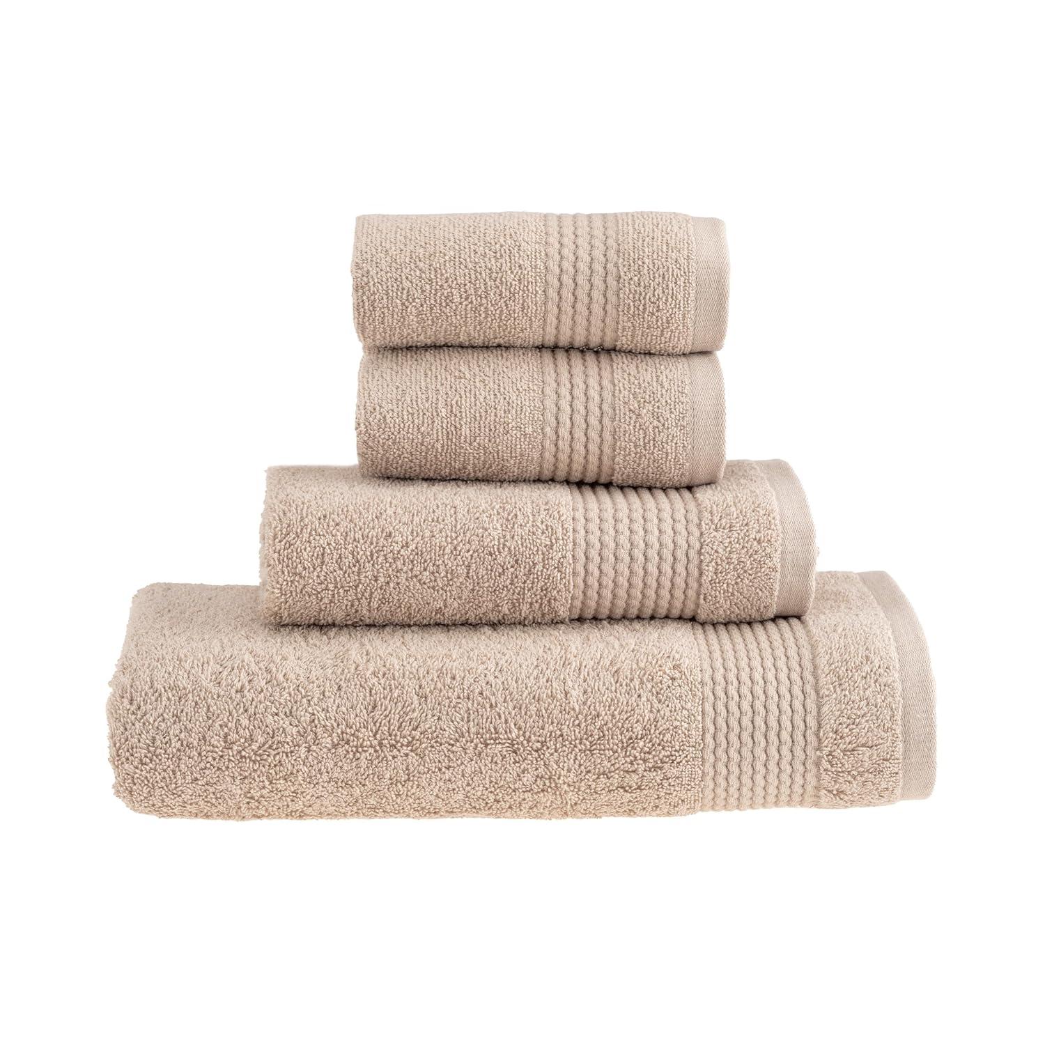 HALLEY Turkish Bath Towels Set - 2 Pack Bathroom Set, Ultra Soft, Machine Washable, Highly Absorbent, 100% Cotton - Luxury Spa Quality - Brown