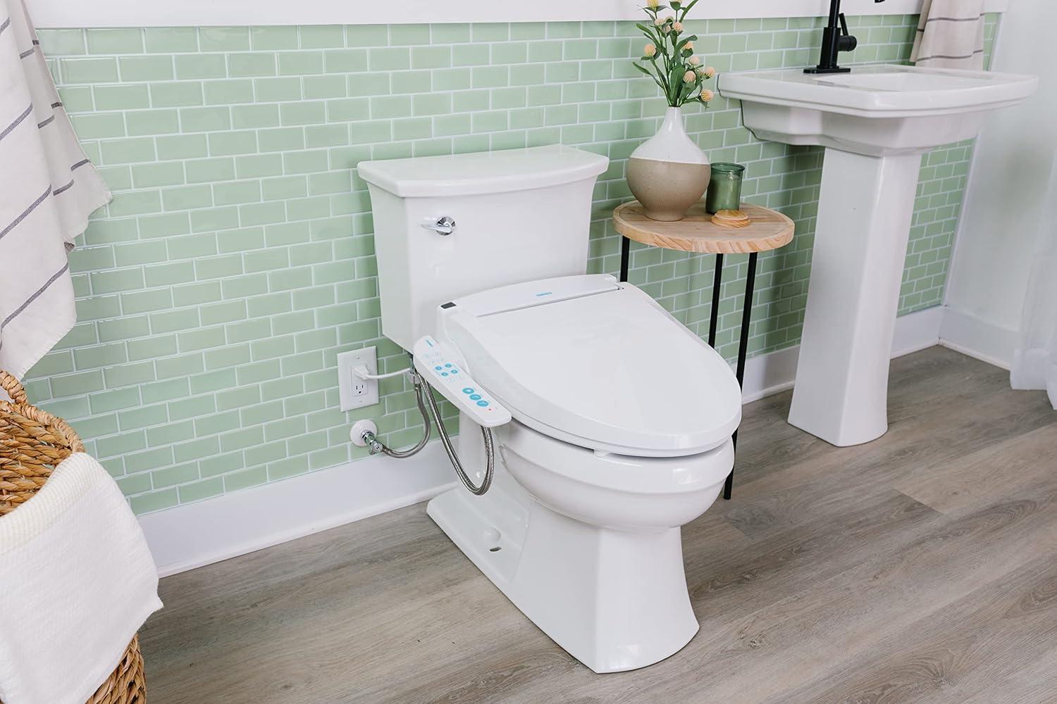 OmigoGS Essential Bidet Toilet Seat, Round White