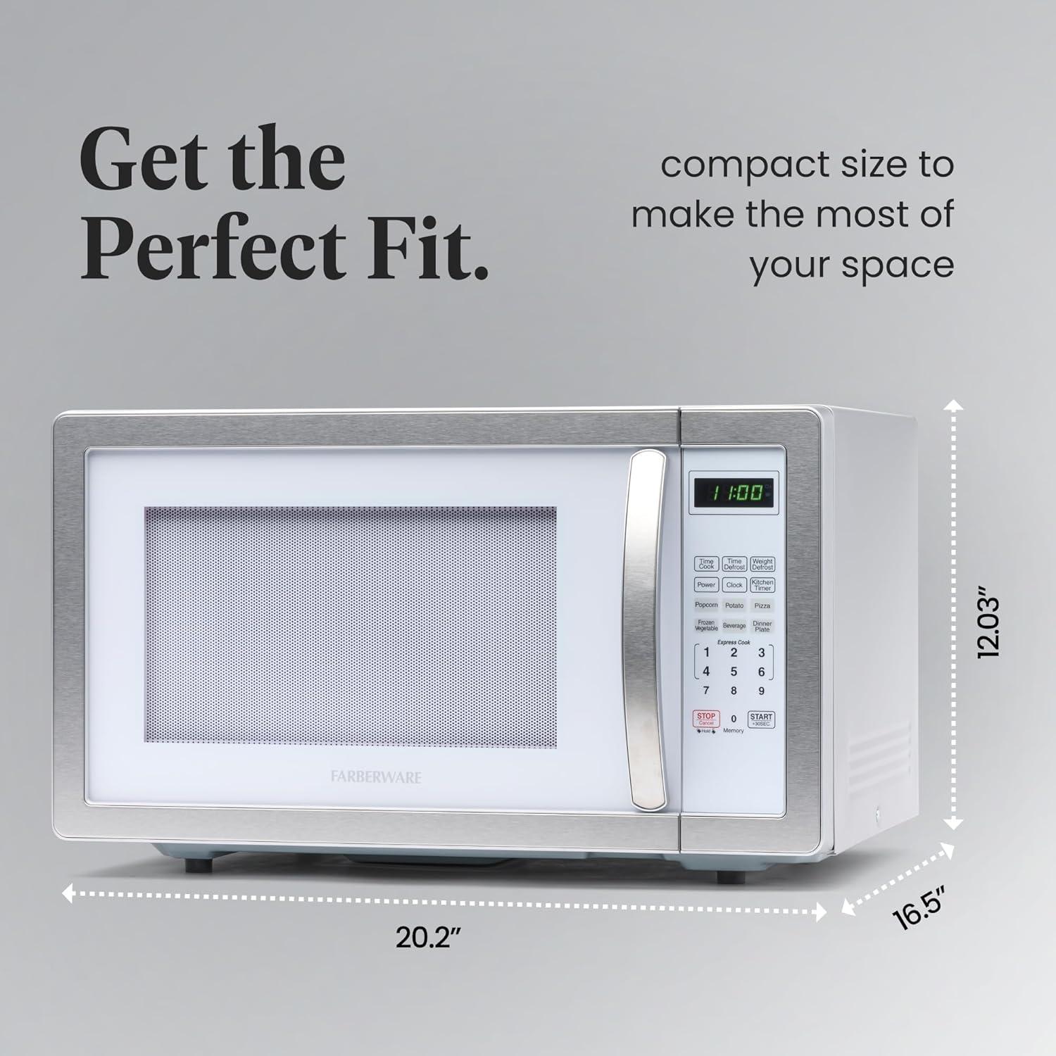 Farberware Farberware Classic Countertop Microwave Oven, 1.1 Cubic Feet cu. ft., 1000 watts, with Child Lock
