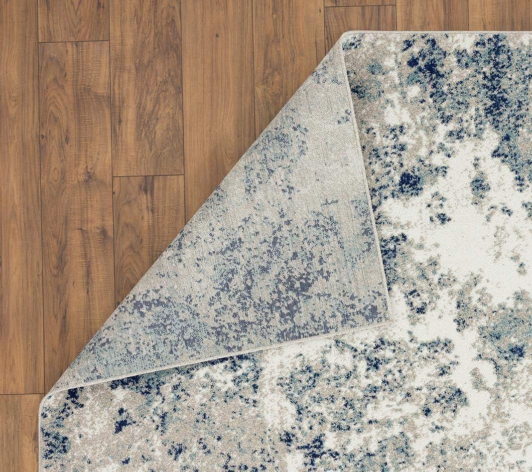Luxe Weavers Beverly Collection Blue 8x10 Modern Abstract Area Rug