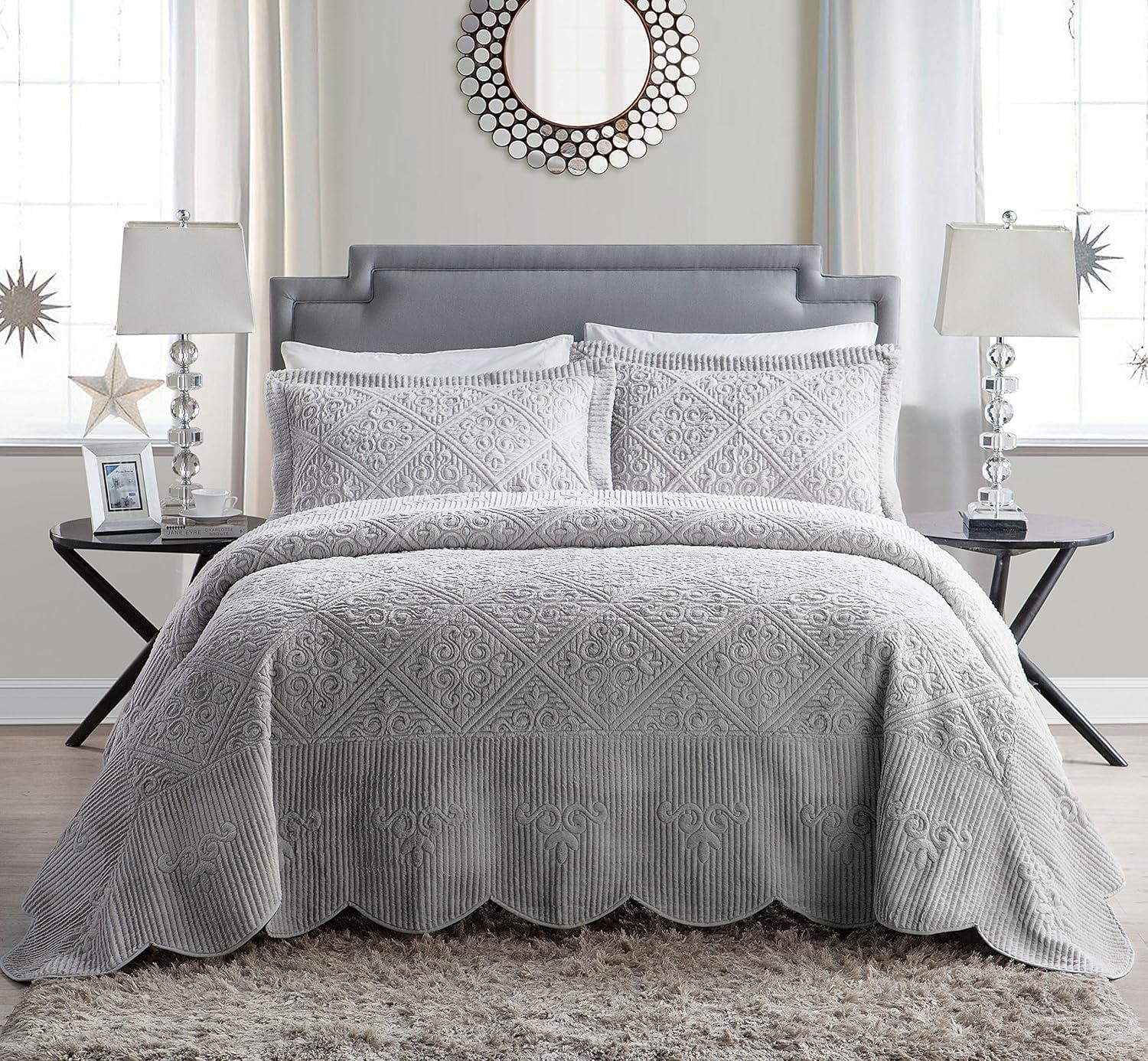 Westland Quilted Plush Bedspread Set