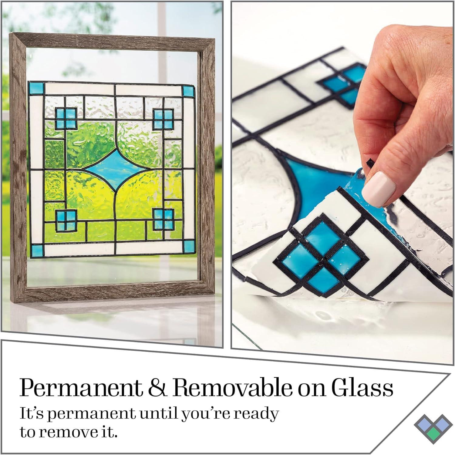 Gallery Glass Stained Glass Acrylic Paint Starter Kit, 10 Pc Set Including 2 Surfaces and Pattern Pack