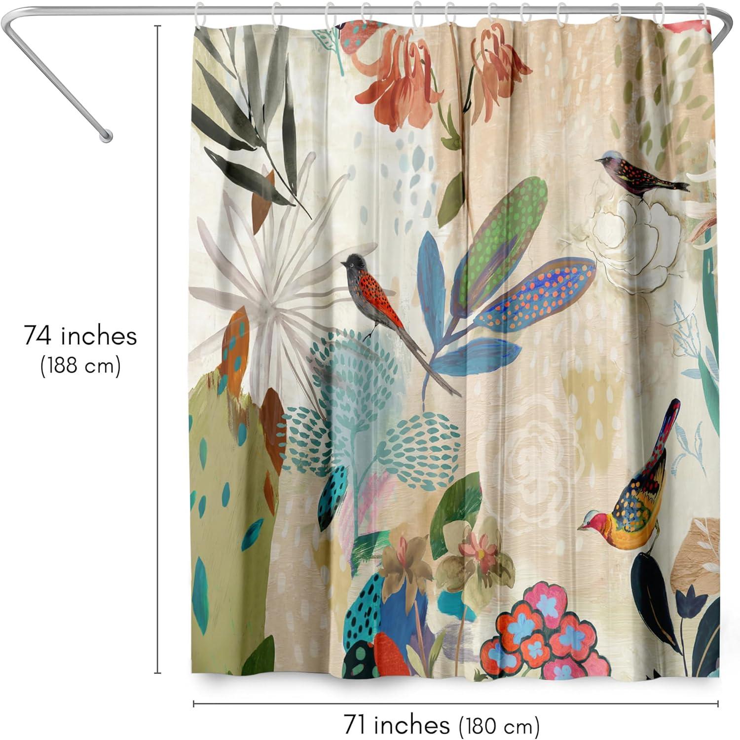 Floral Shower Curtain Where the Passion Flower Grows by PI Creative Art