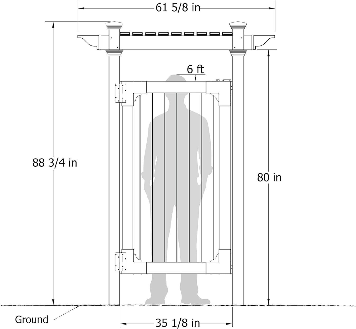 7.395 ft. x 3 ft. Vinyl Hampton Premium Outdoor Shower Enclosure Kit-(Unassembled 3-Box Unit)