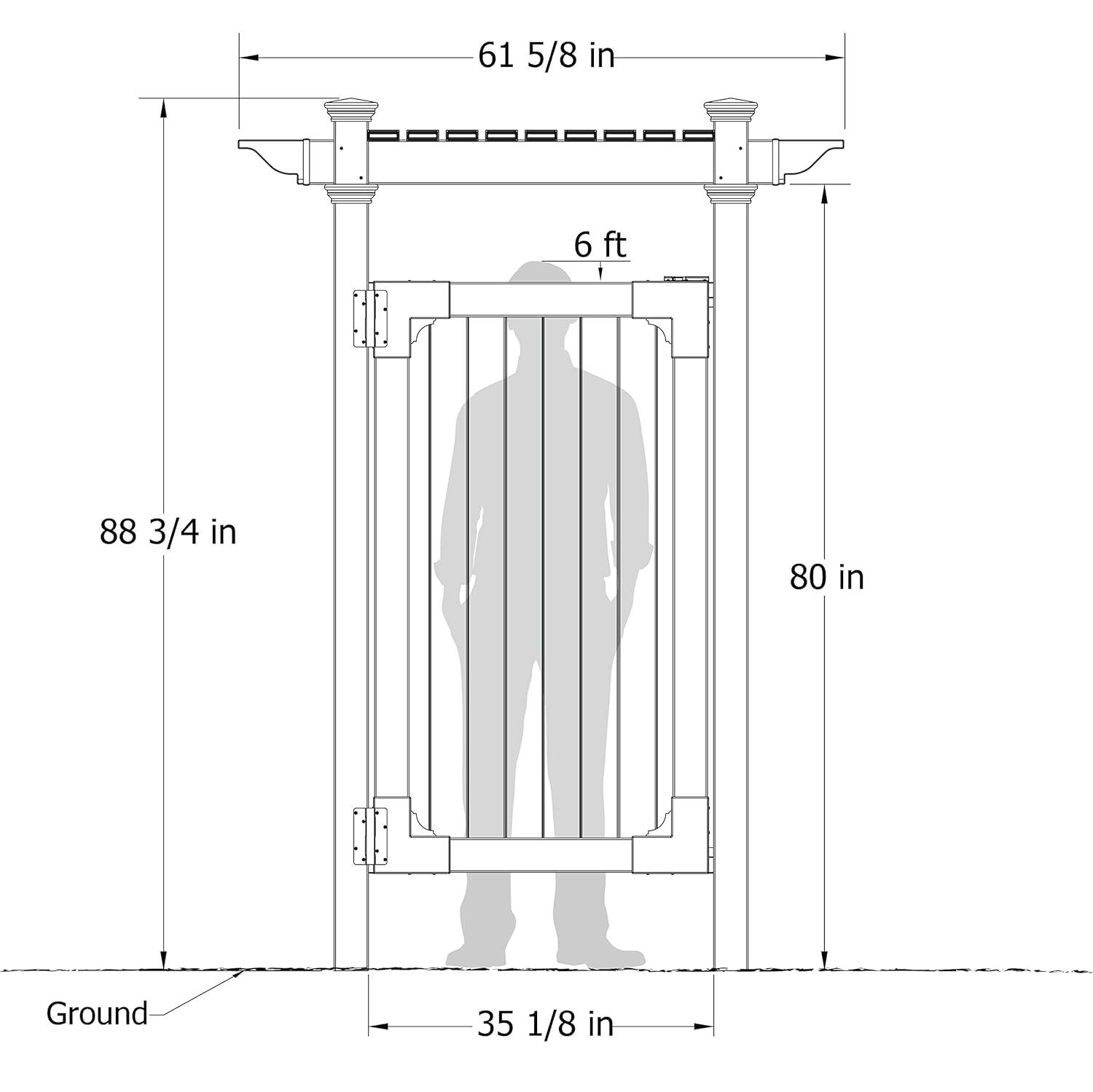 7.395 ft. x 3 ft. Vinyl Hampton Premium Outdoor Shower Enclosure Kit-(Unassembled 3-Box Unit)