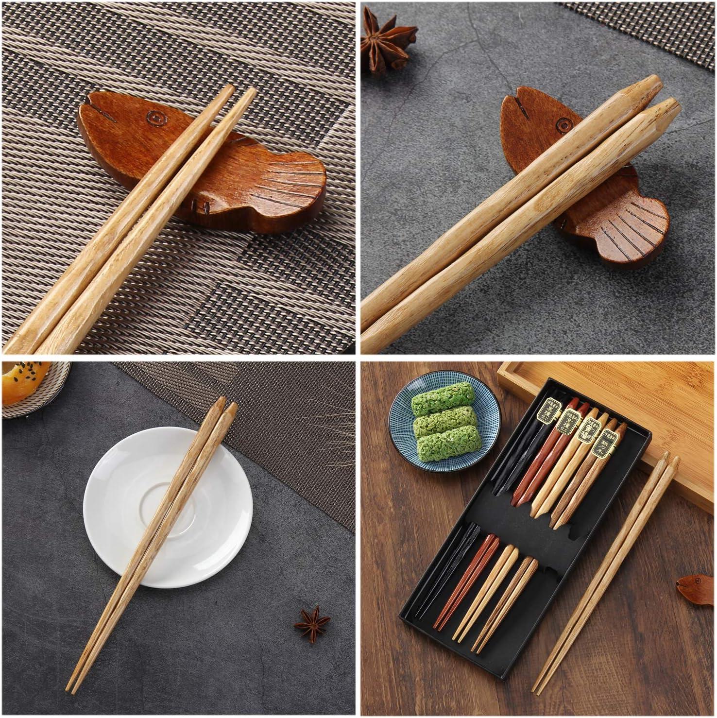 Clearance! Jklop Reusable Chopsticks Japanese Natural Wooden Classic Style Pairs Lightweight Hand Carved Sticks 8.8 Inch 22.5Cm Gift Set Tableware Kitchen Gadgets Khaki Wood Best Sale!