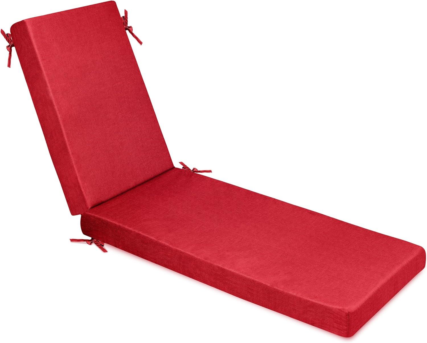 Milliard Memory Foam Outdoor Lounge Cushion, Red, 73x20x2.5