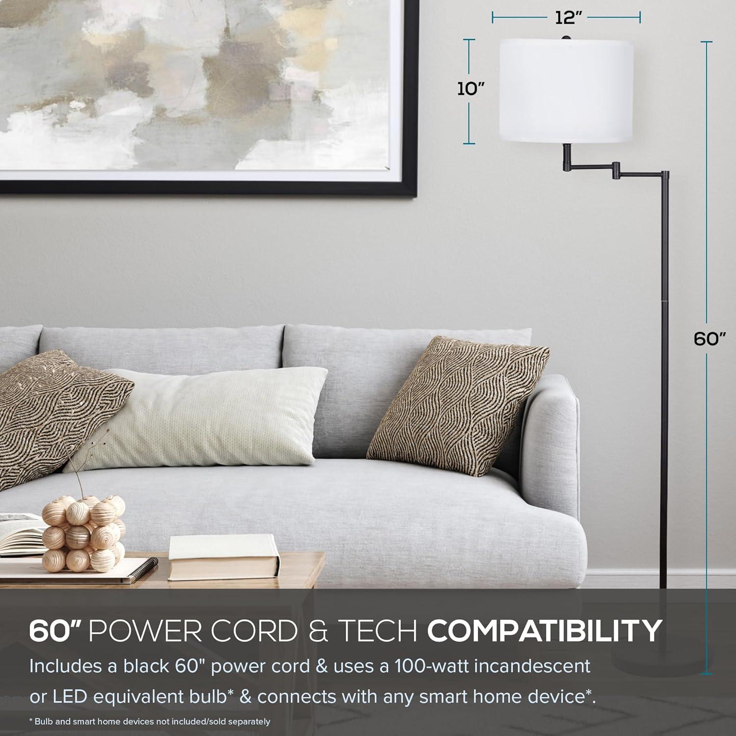 Catalina Lighting 60'' Black Arched Floor Lamp