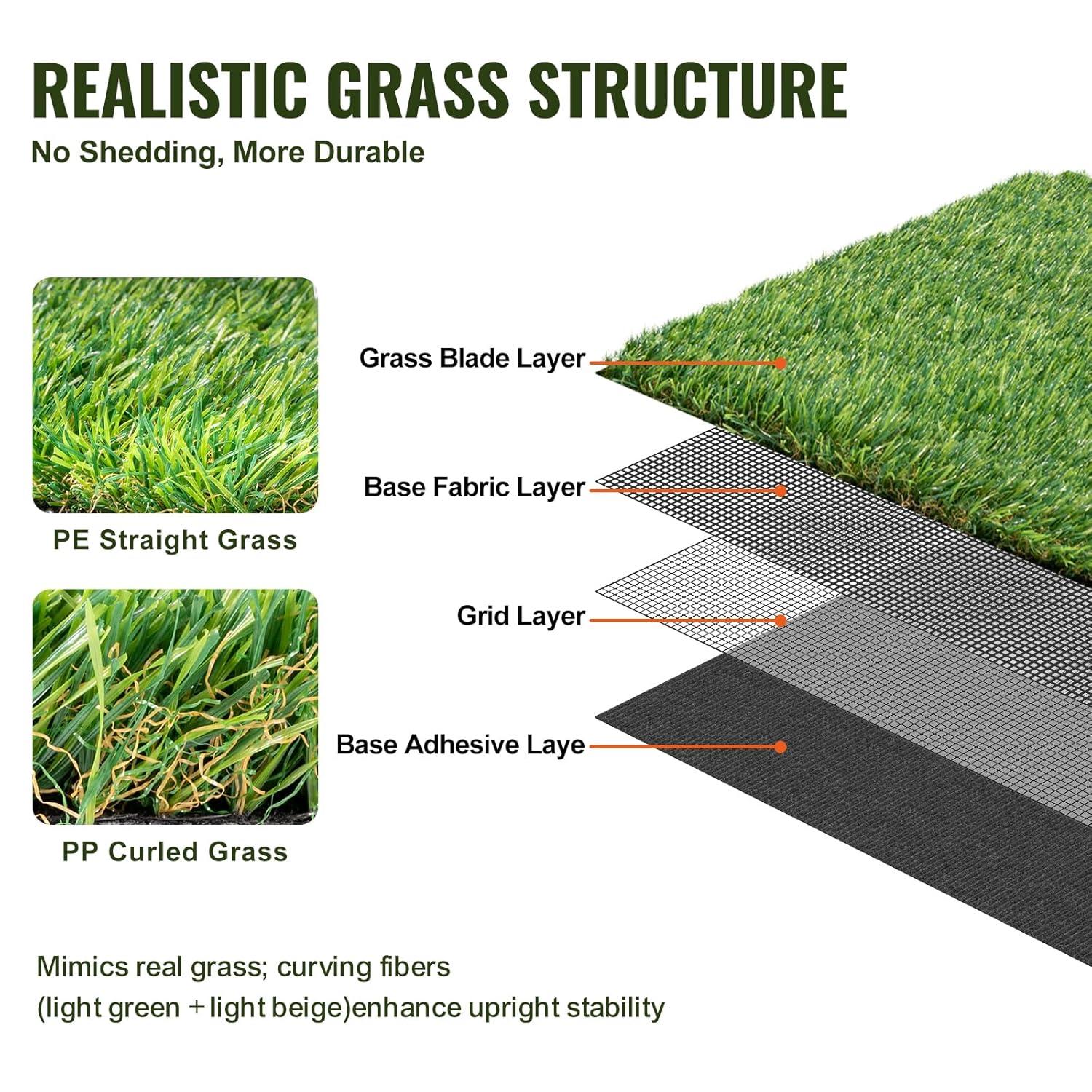 VEVOR 12" x 12" Artificial Grass Turf Panels (Set of 9)