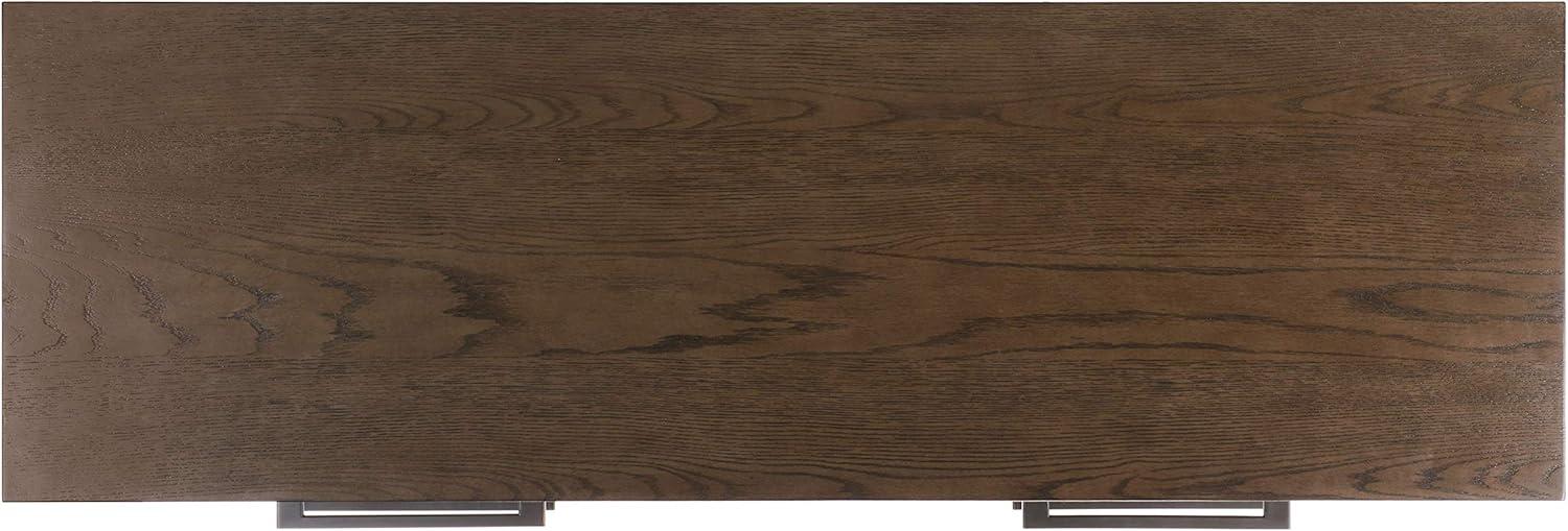 Estelle Ash Brown and Gunmetal Modern 6-Drawer Dresser