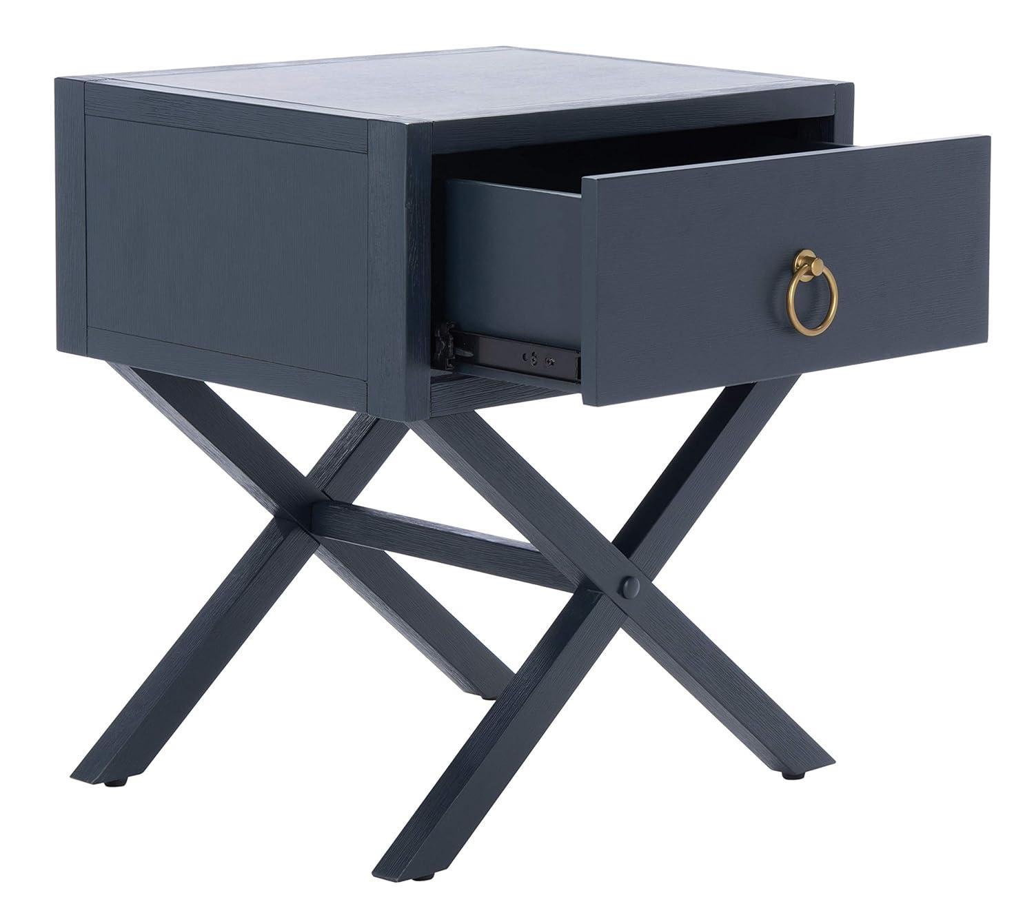 Sadie 1 Drawer Nightstand - NST9200 - Navy - Safavieh
