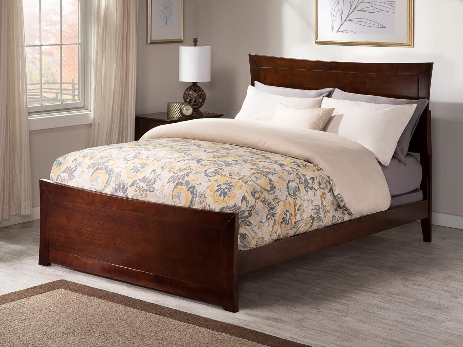AFI Furnishings Metro Low Profile Solid Wood Platform Bed with Matching Footboard