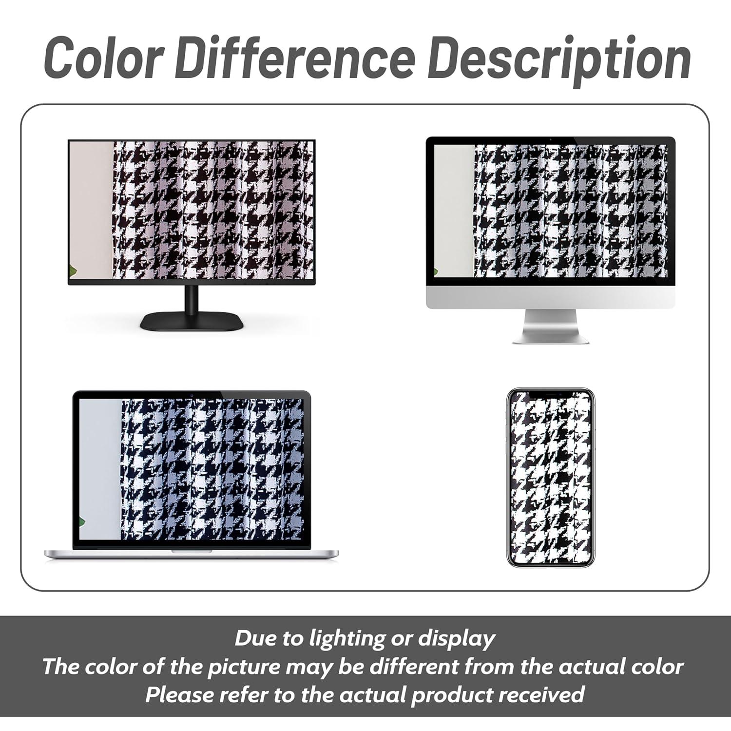 DriftAway Houndstooth Check Plaid Window Valances Black and White Farmhouse Window Treatment Decor Curtains Vintage Gingham Rod Pocket Valances for Kitchen Living Room Café Curtains 1 Panel