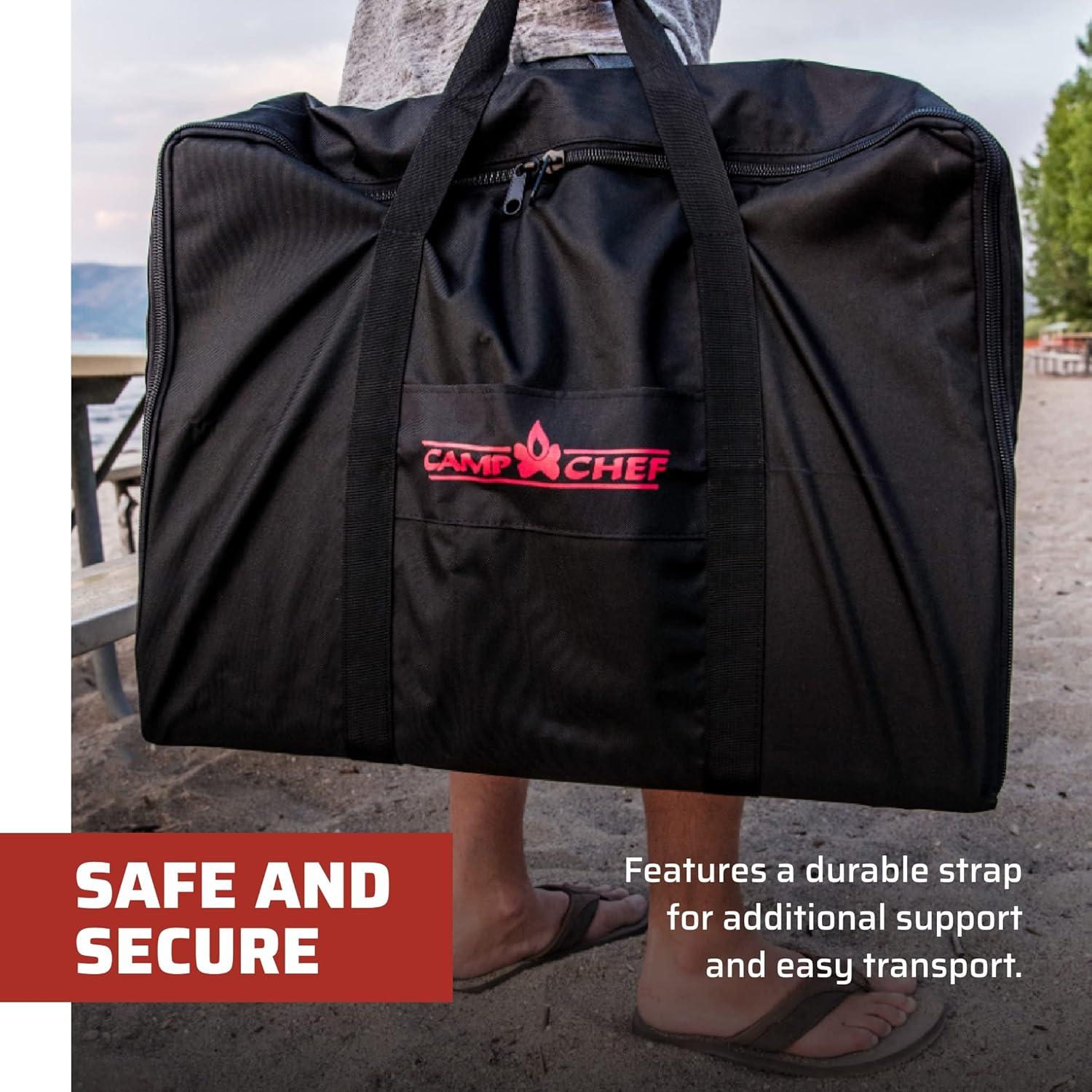 Black Nylon Weather-Resistant Barbecue Box Carry Bag