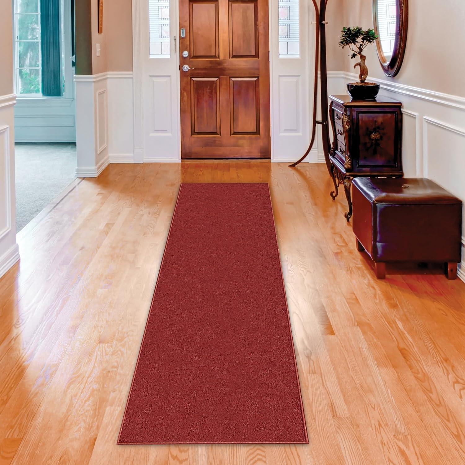 Collections Etc Extra-Wide and Extra-Long Skid-Resistant Floor Runner Rug for High-Traffic Flooring Areas, Including Entryways, Hallways, Foyers and Kitchens, Sand, 28" X 60"